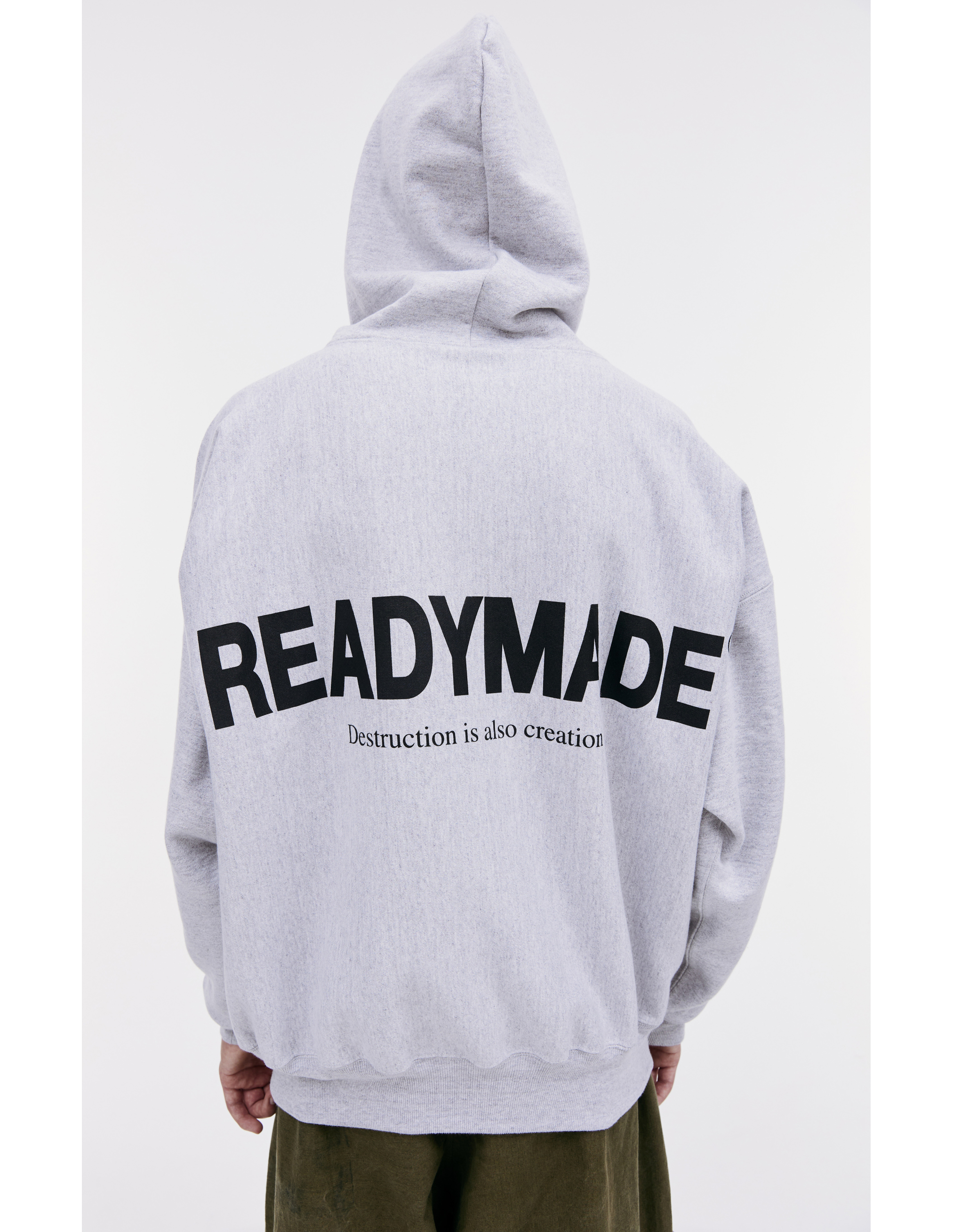 Shop Readymade Smile Logo Hoodie In Grey