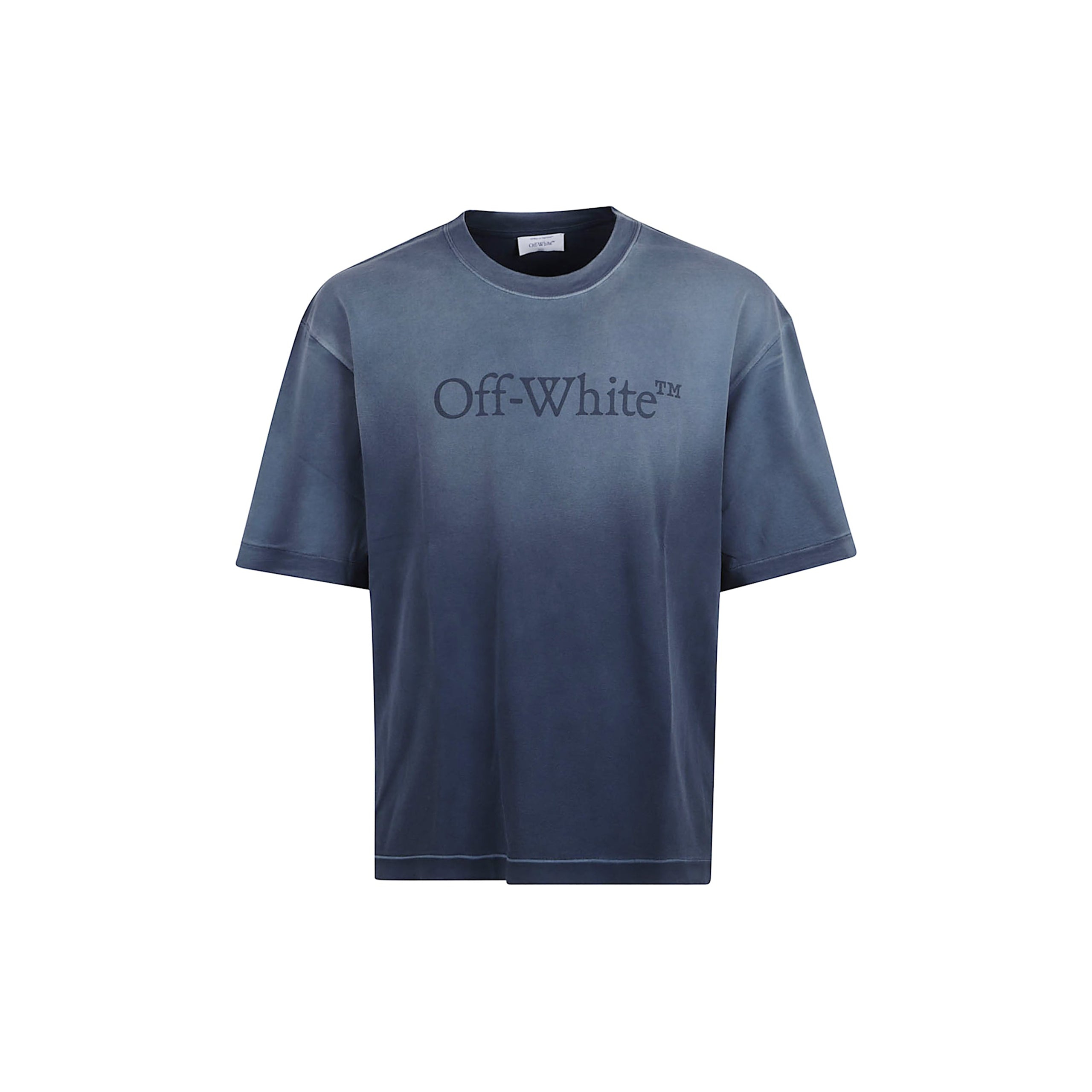 Off-white Vintage Round Neck Short Sleeve T-shirt In Blue