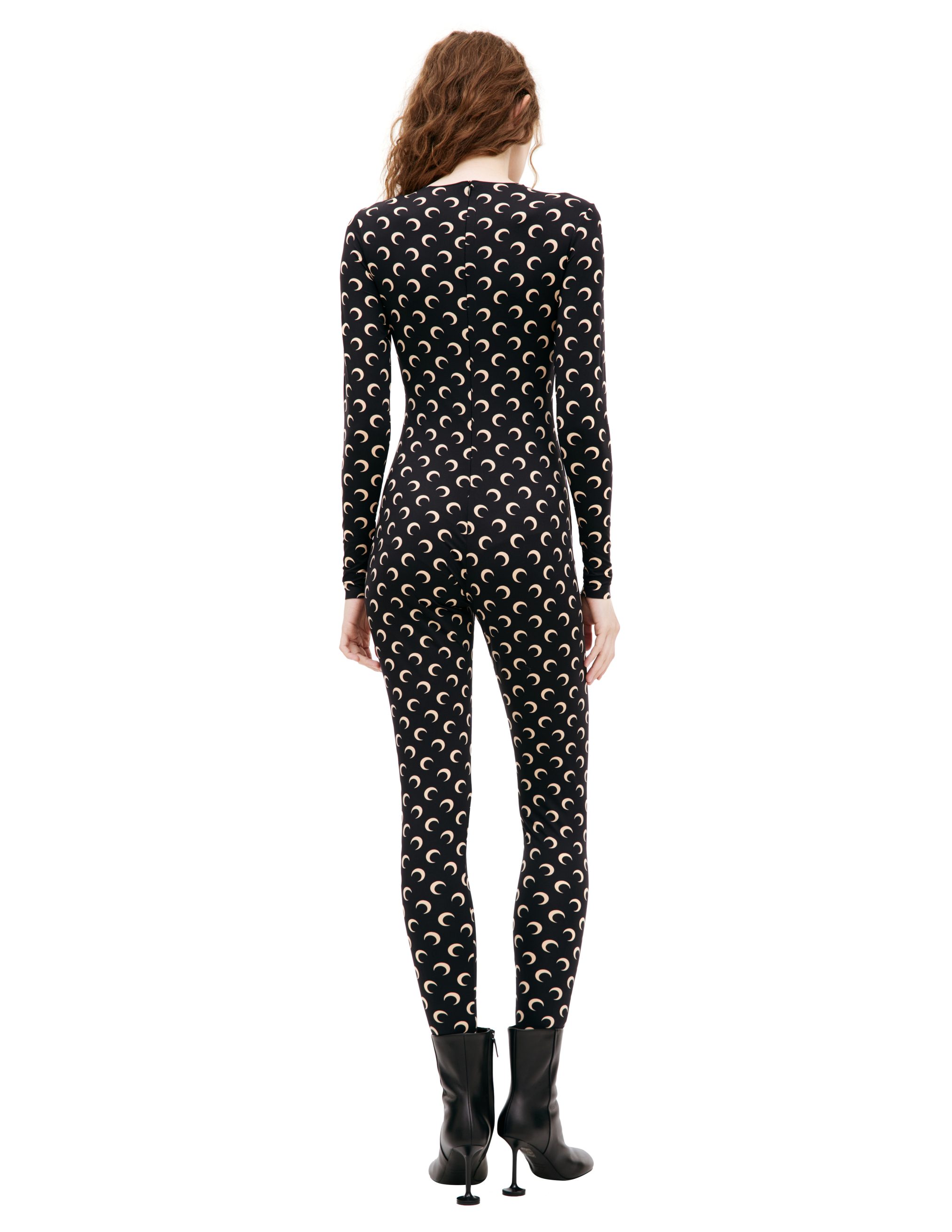 Marine Serre Moon Printed Jumpsuit In Black