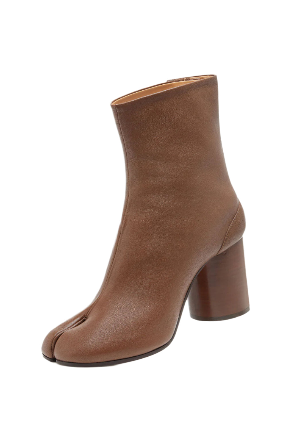 Buy Maison Margiela women brown tabi ankle boots for $1,043 online