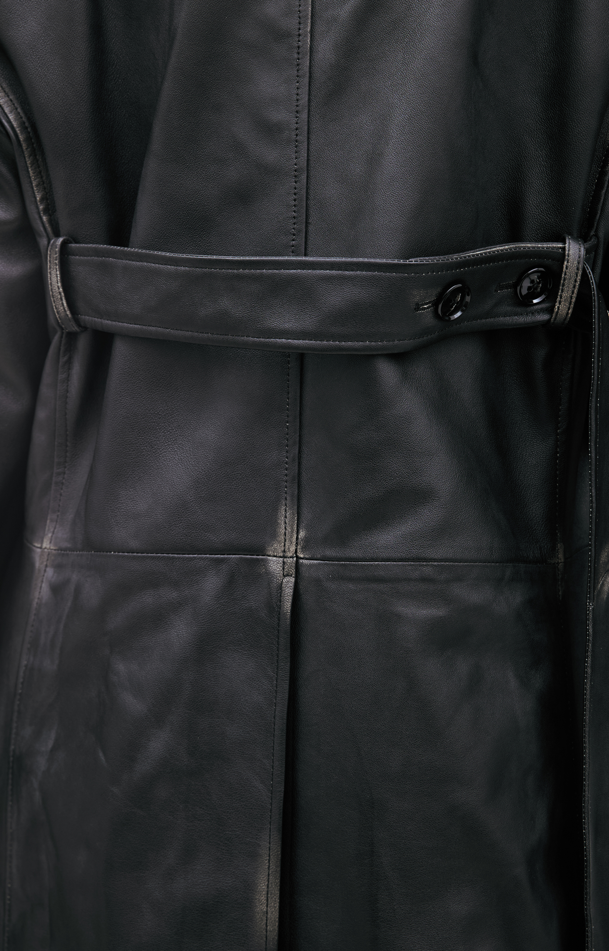 Buy Ann Demeulemeester women black ailo leather coat for $9,120