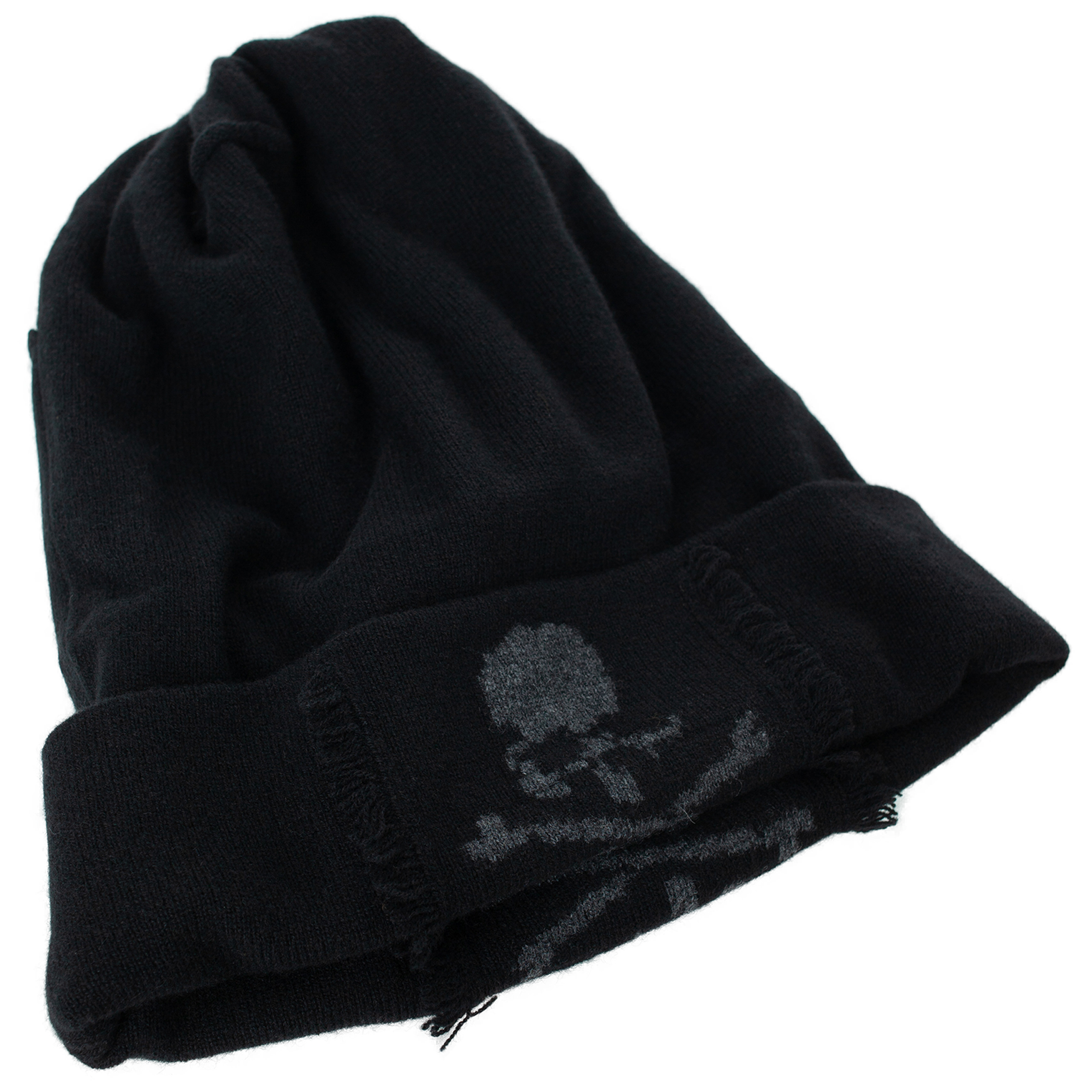 Buy Mastermind WORLD men black cashmere beanie hat for $490