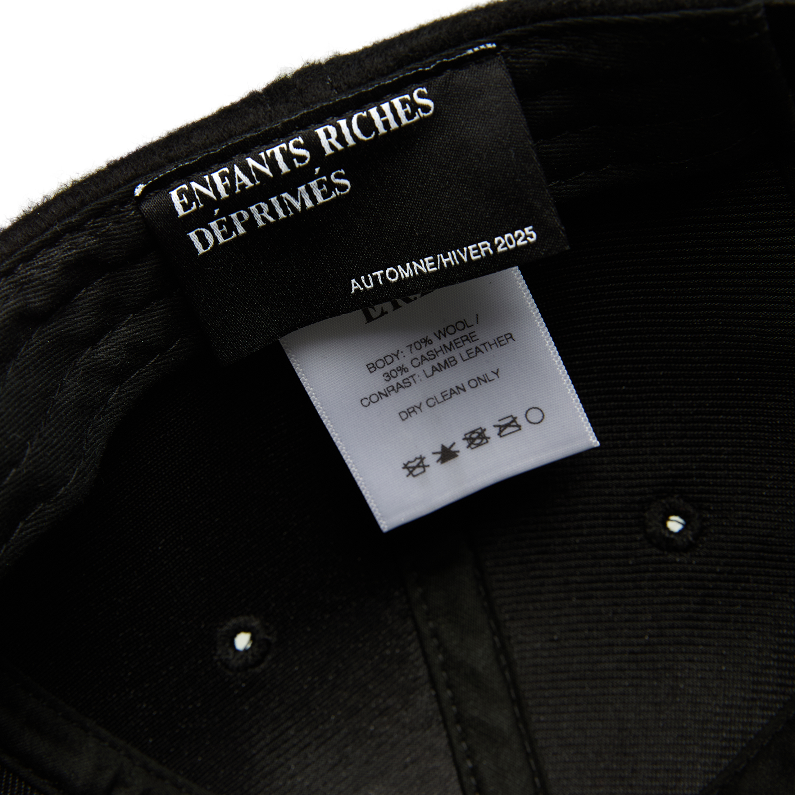 Buy Enfants Riches Déprimés women black embroidered cap for $1,100