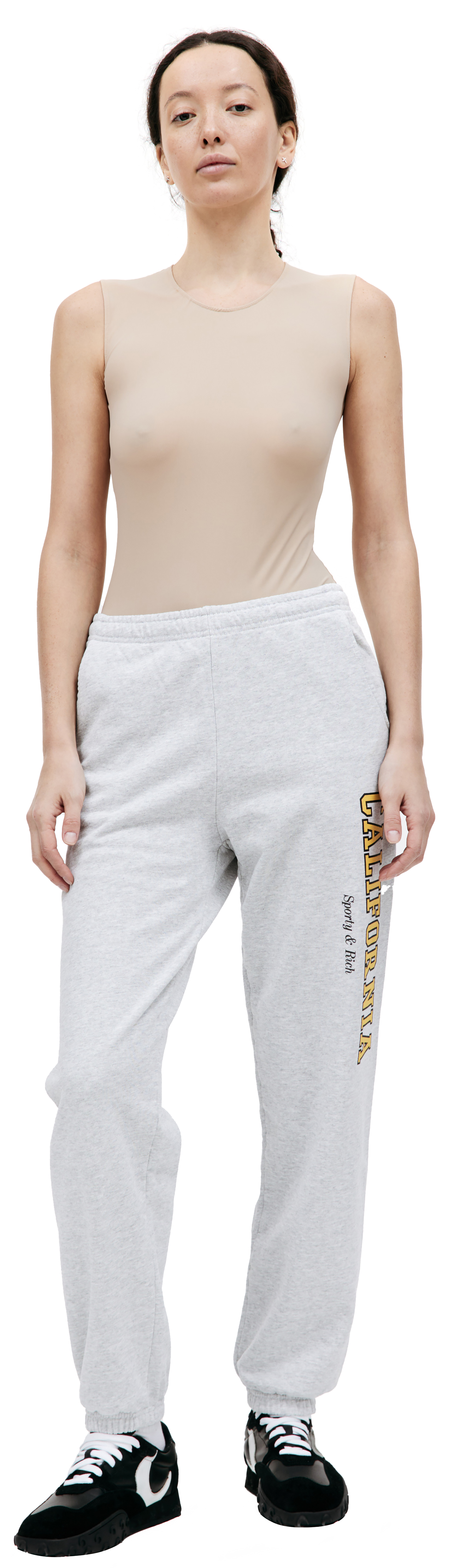 Buy SPORTY & RICH women grey california printed sweatpant