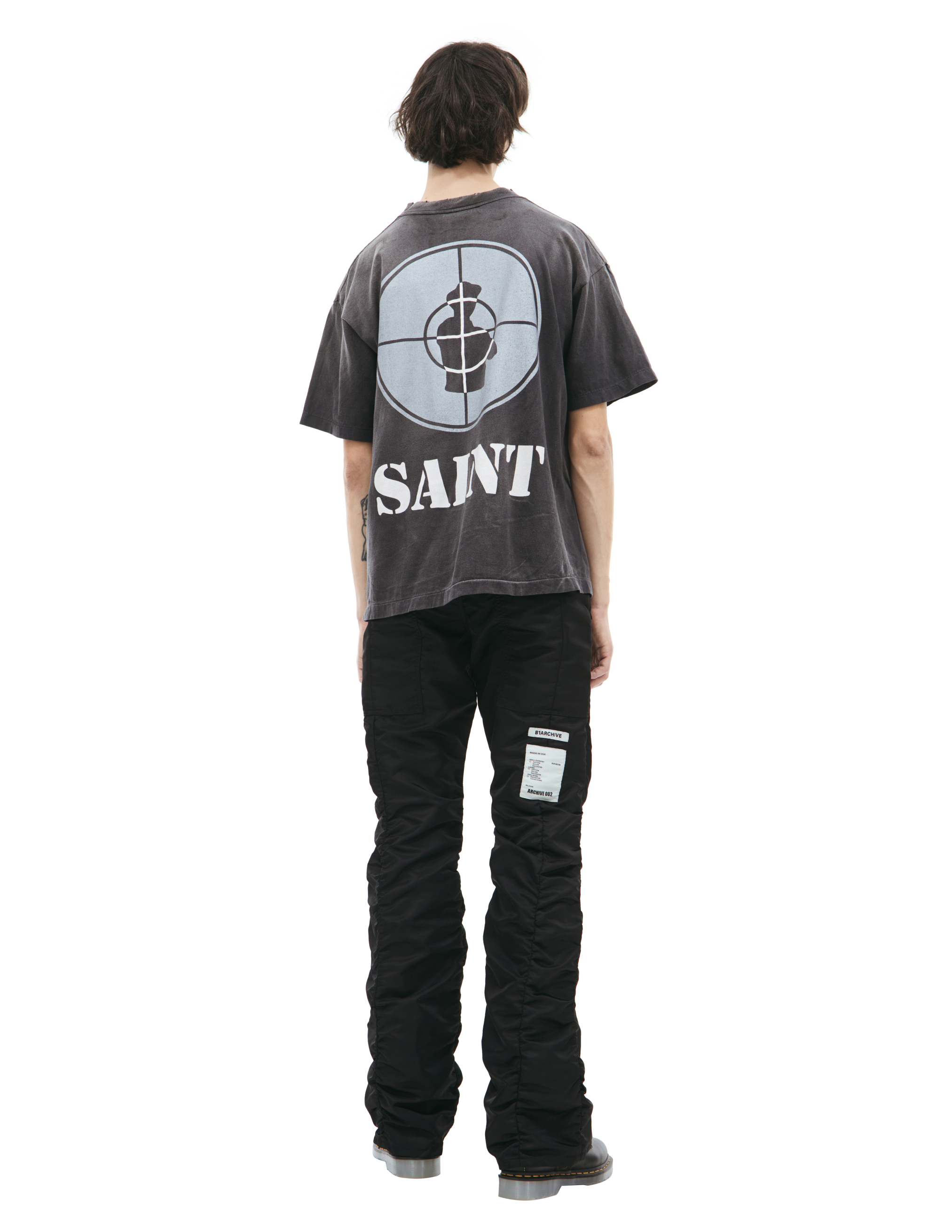 Saint Mxxxxxx X Public Enemy T-shirt In Grey