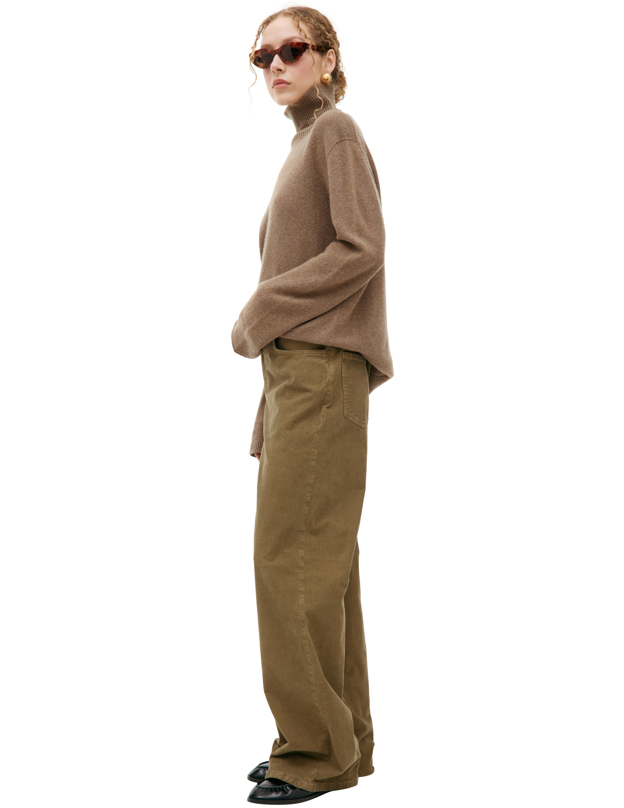 The Row Corduroy Trousers Eglitta In Beige