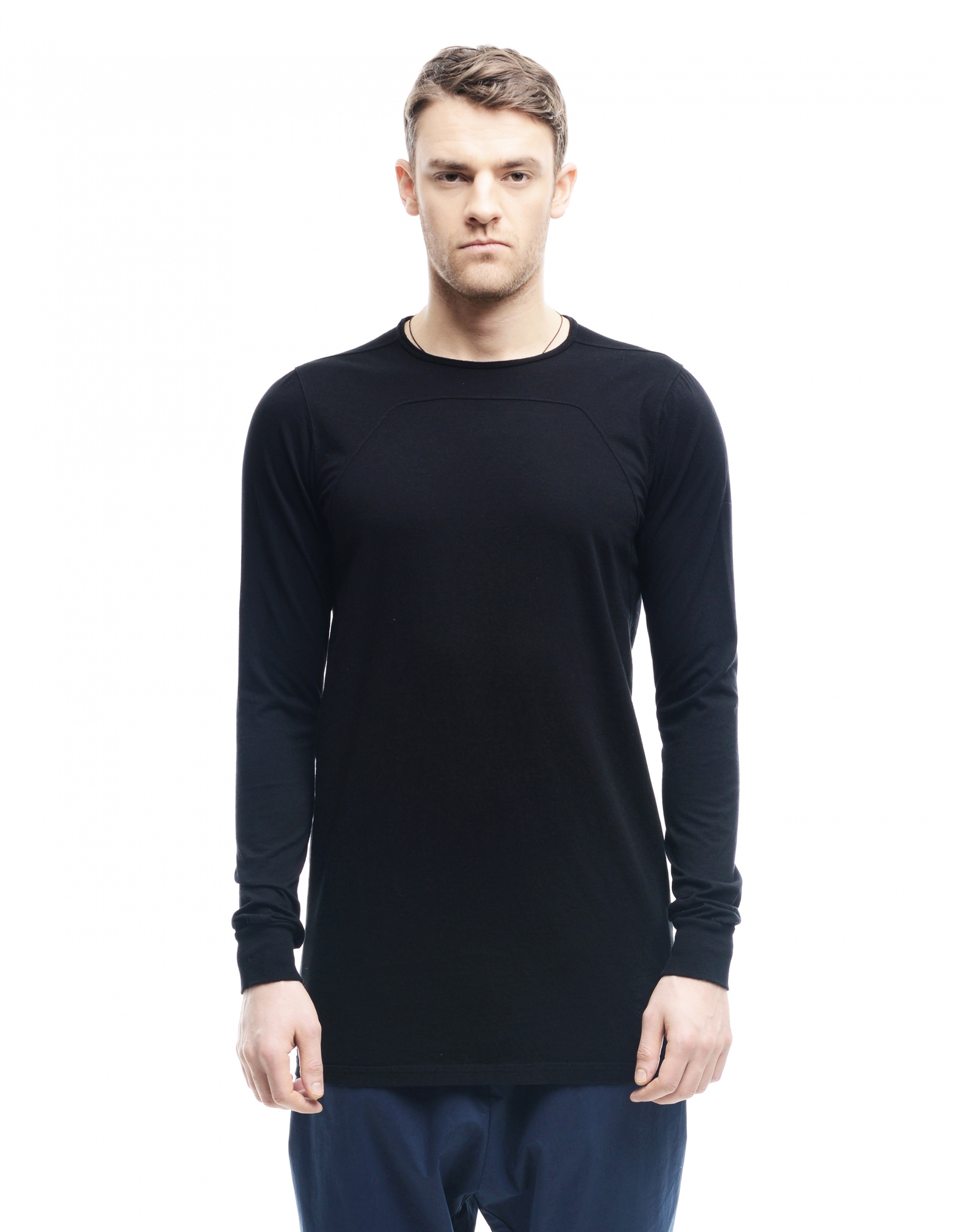 Buy DRKSHDW by Rick Owens men cotton long sleeve t-shirt for