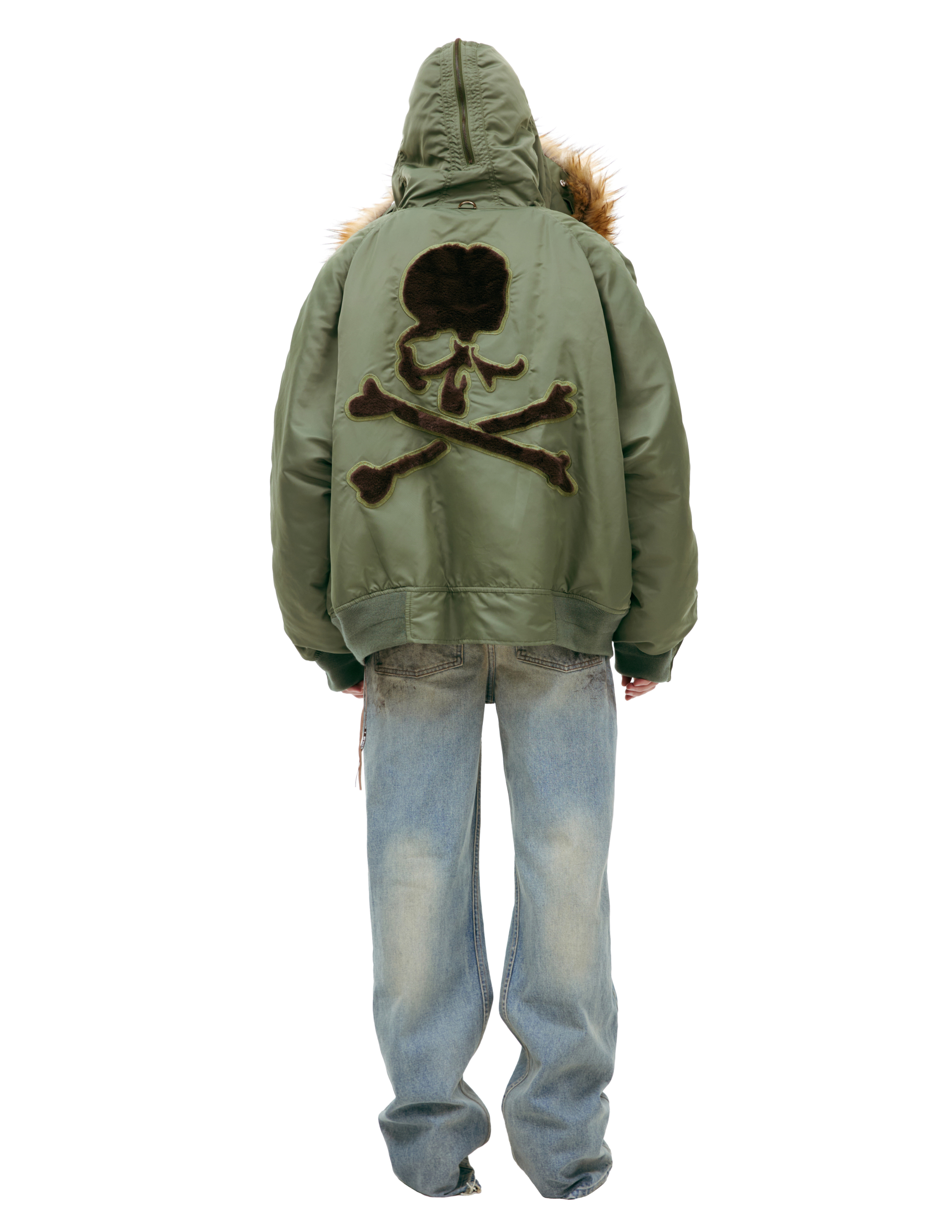 Mastermind Japan Bomber With Furry Hood In Khaki