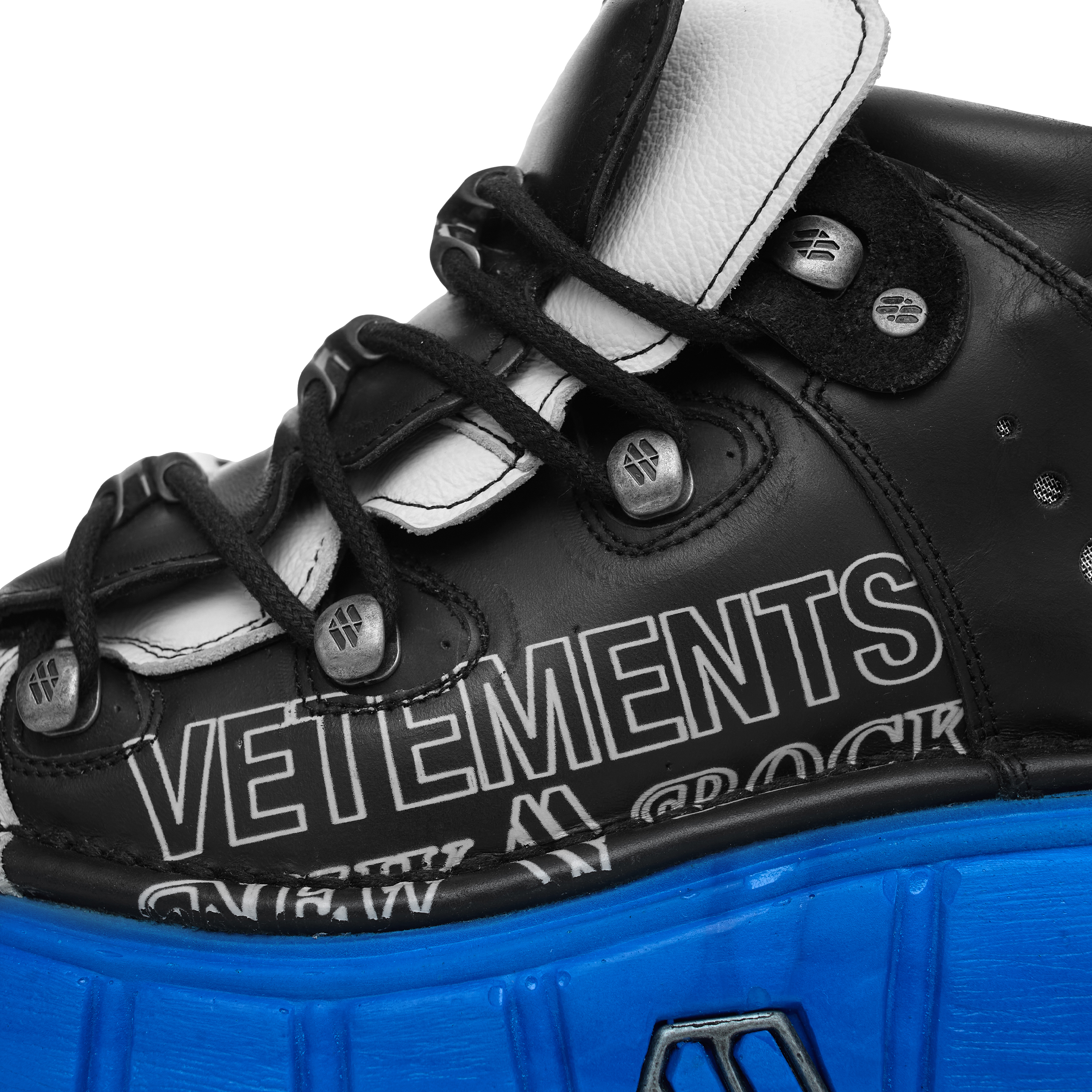 Shop Vetements X New Rock Platform Boots In Black