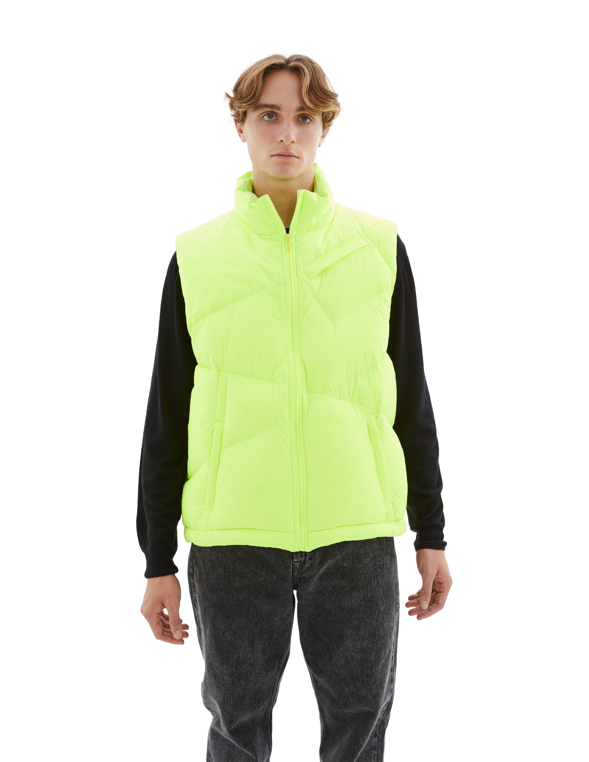 Undercover Quilted Vest In Yellow