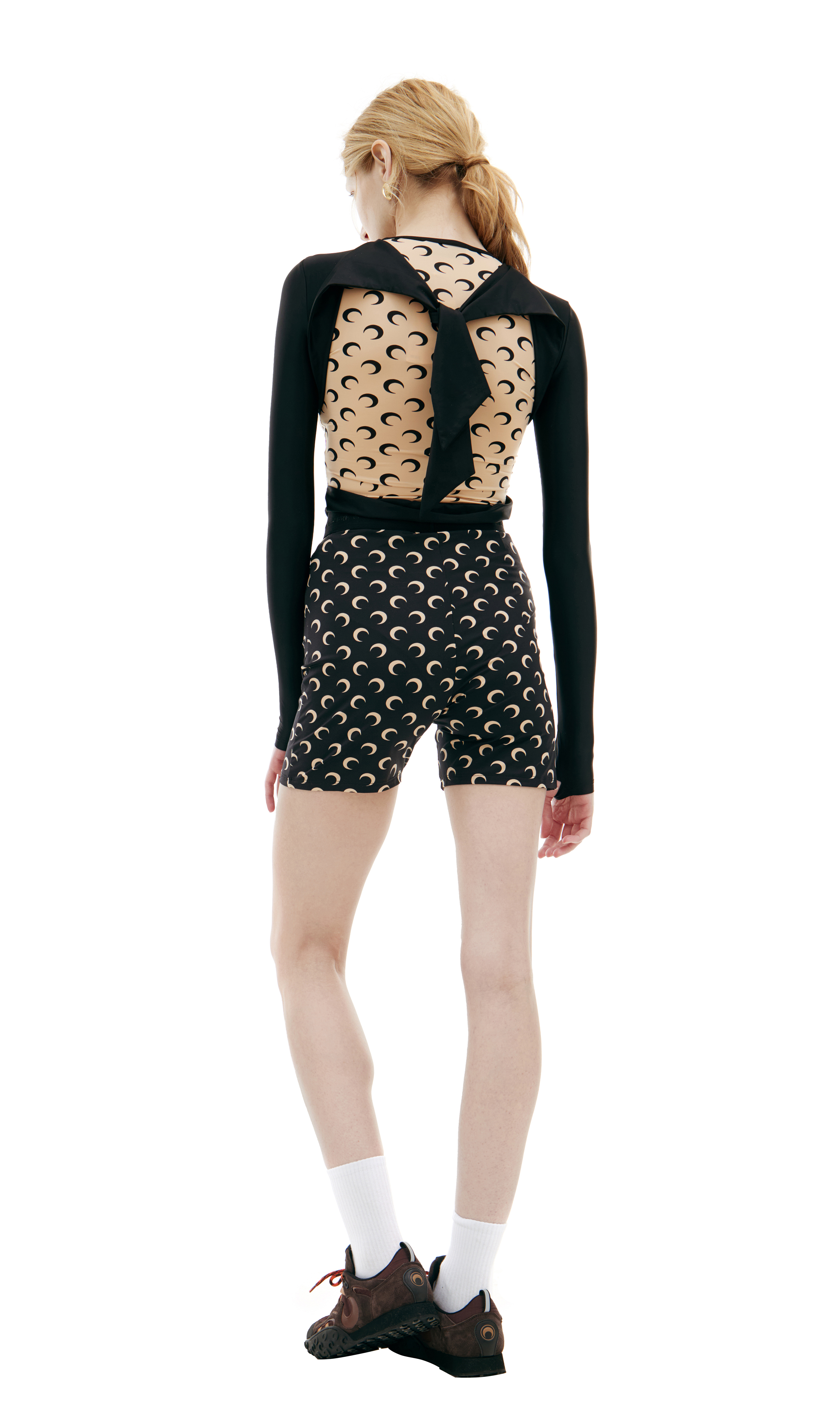 ♦MARINE SERRE♦Moon ショートパンツ Buy MARINE SERRE women black all over moon shorts for $126