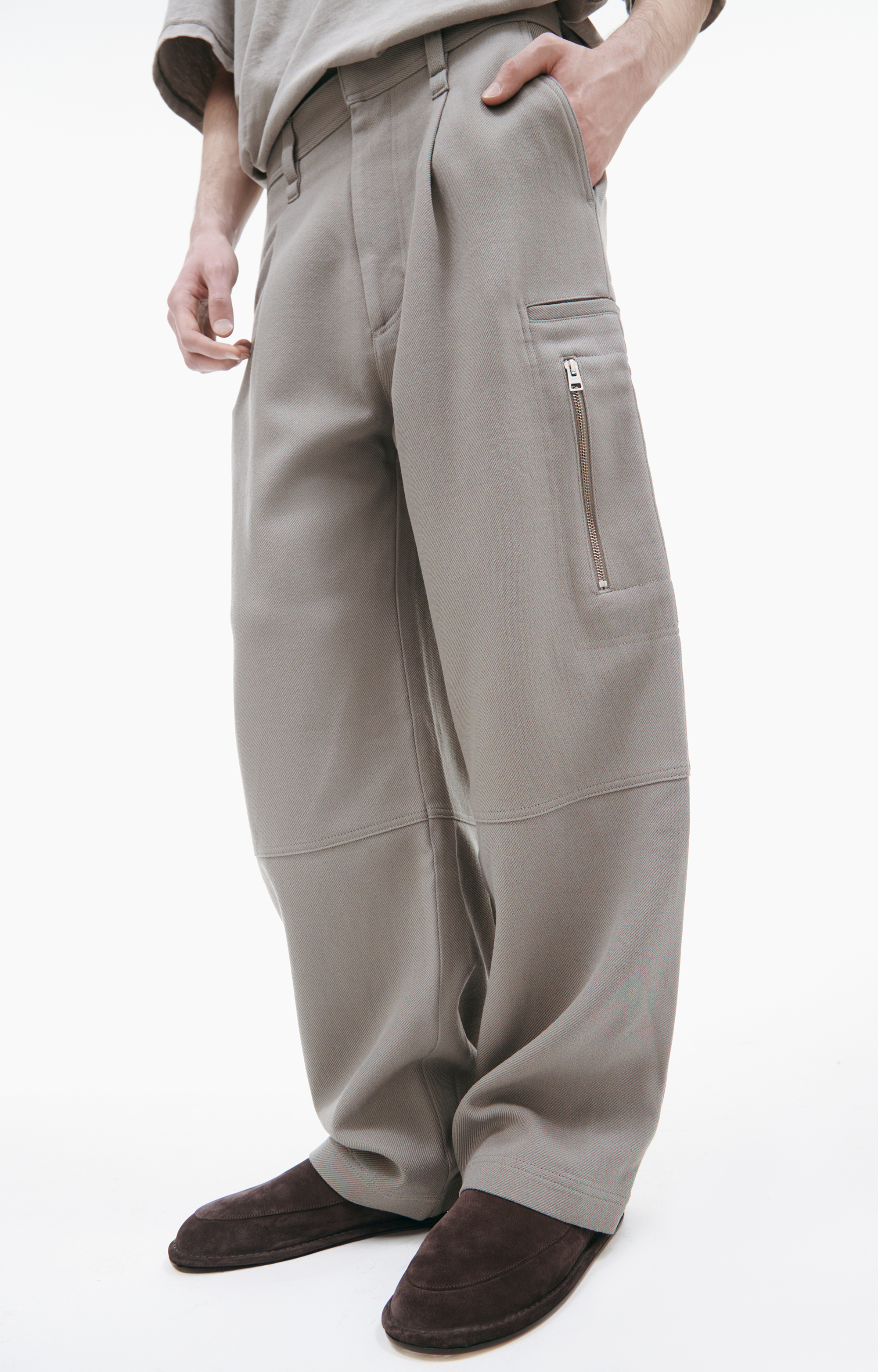 Buy AMI PARIS men grey wool trousers for $368 online on SV77