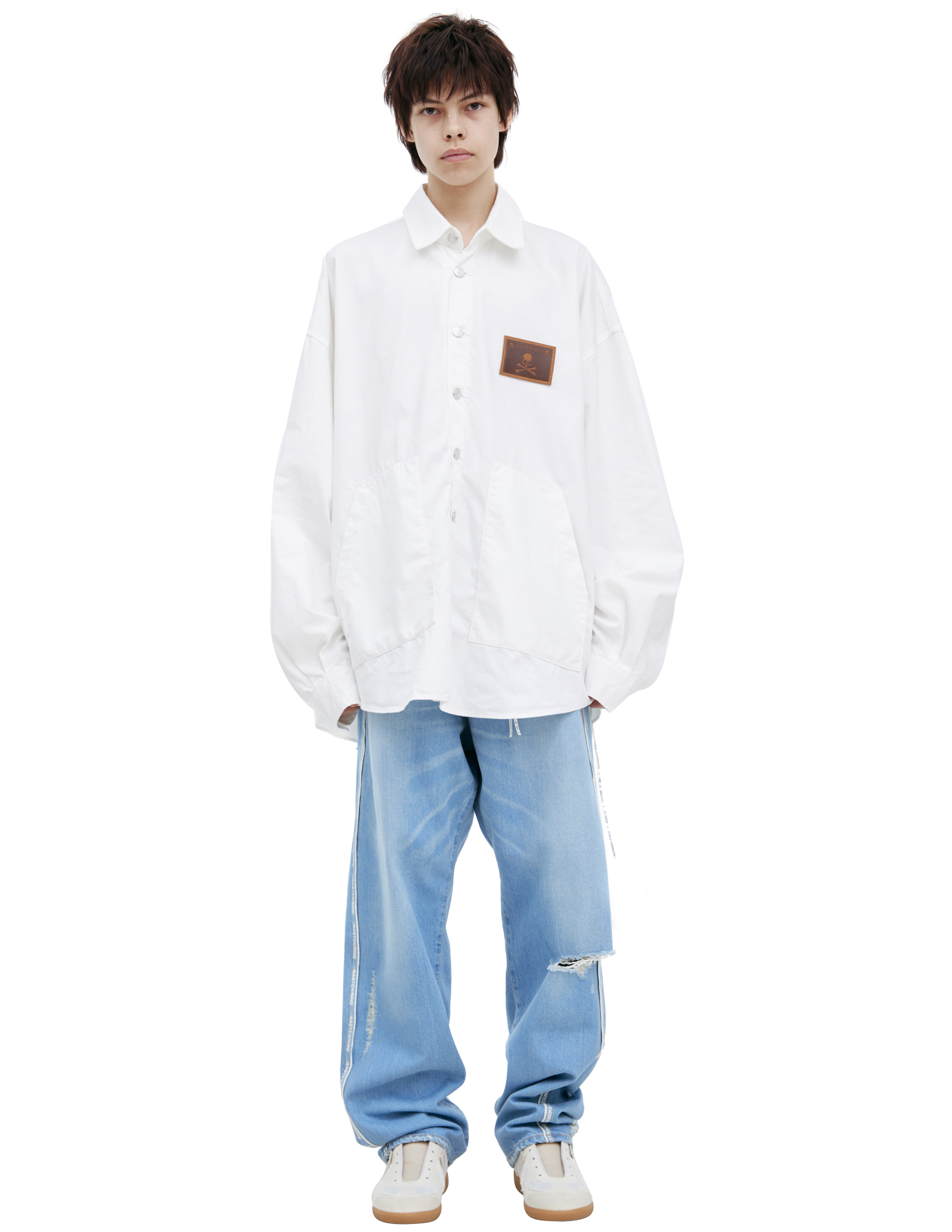 White embroidered shirt