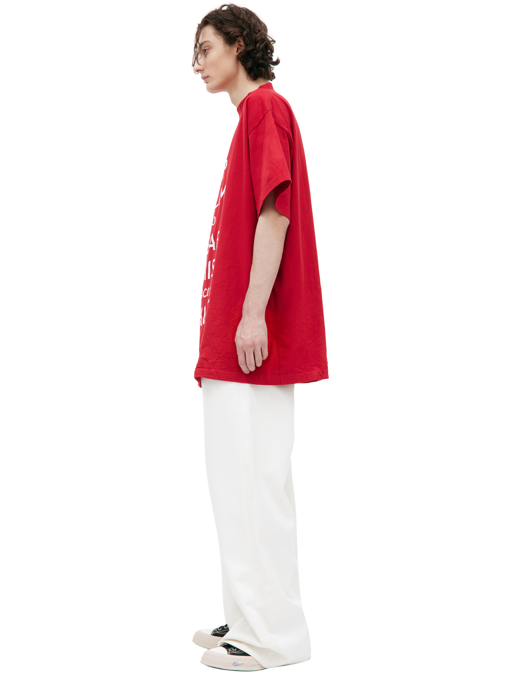 Balenciaga Red Oversize T-shirt In Red