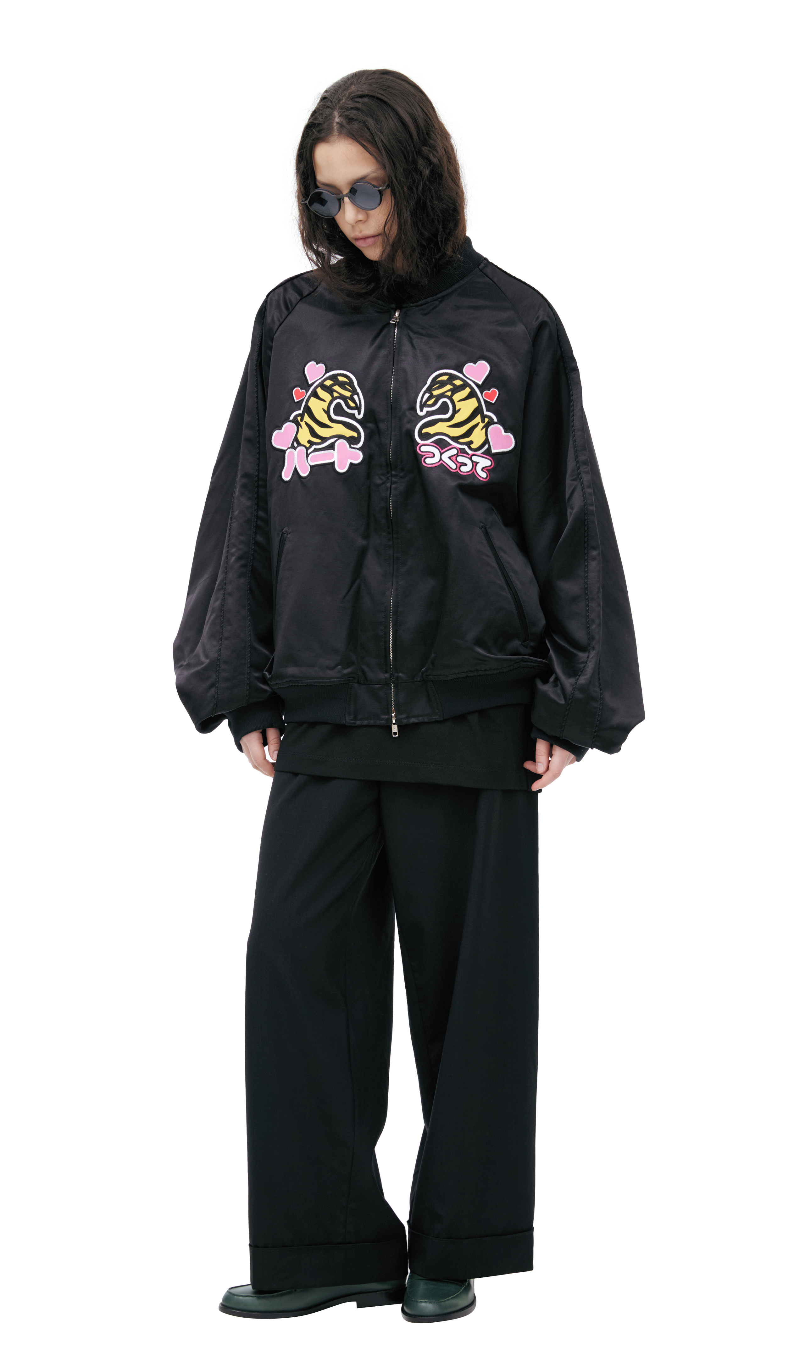 Doublet Bomber With Patches In Black