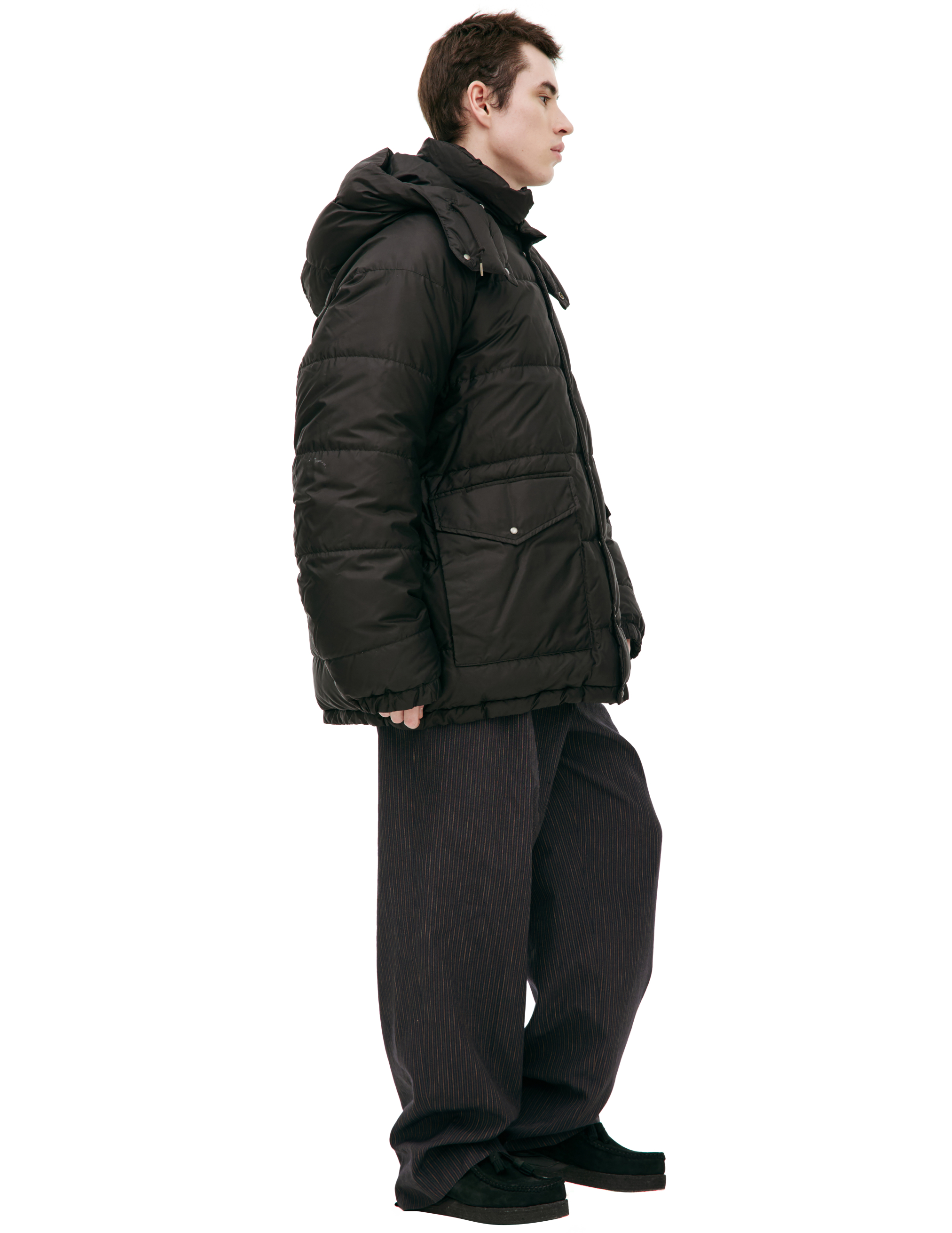 Visvim Kodiak Silk Down Jacket In Black