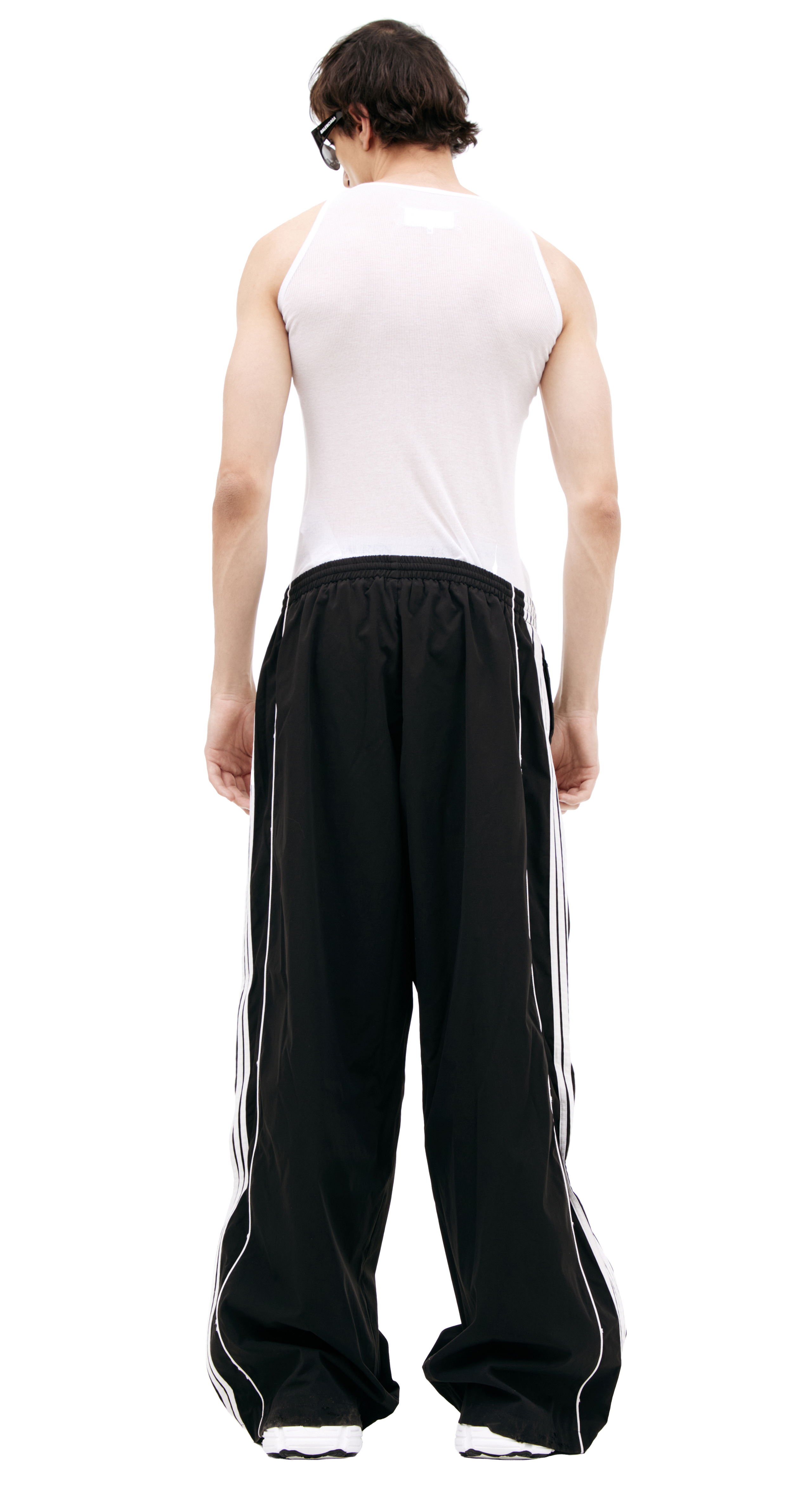 Buy Balenciaga men black trousers with stripes for $2,130 online
