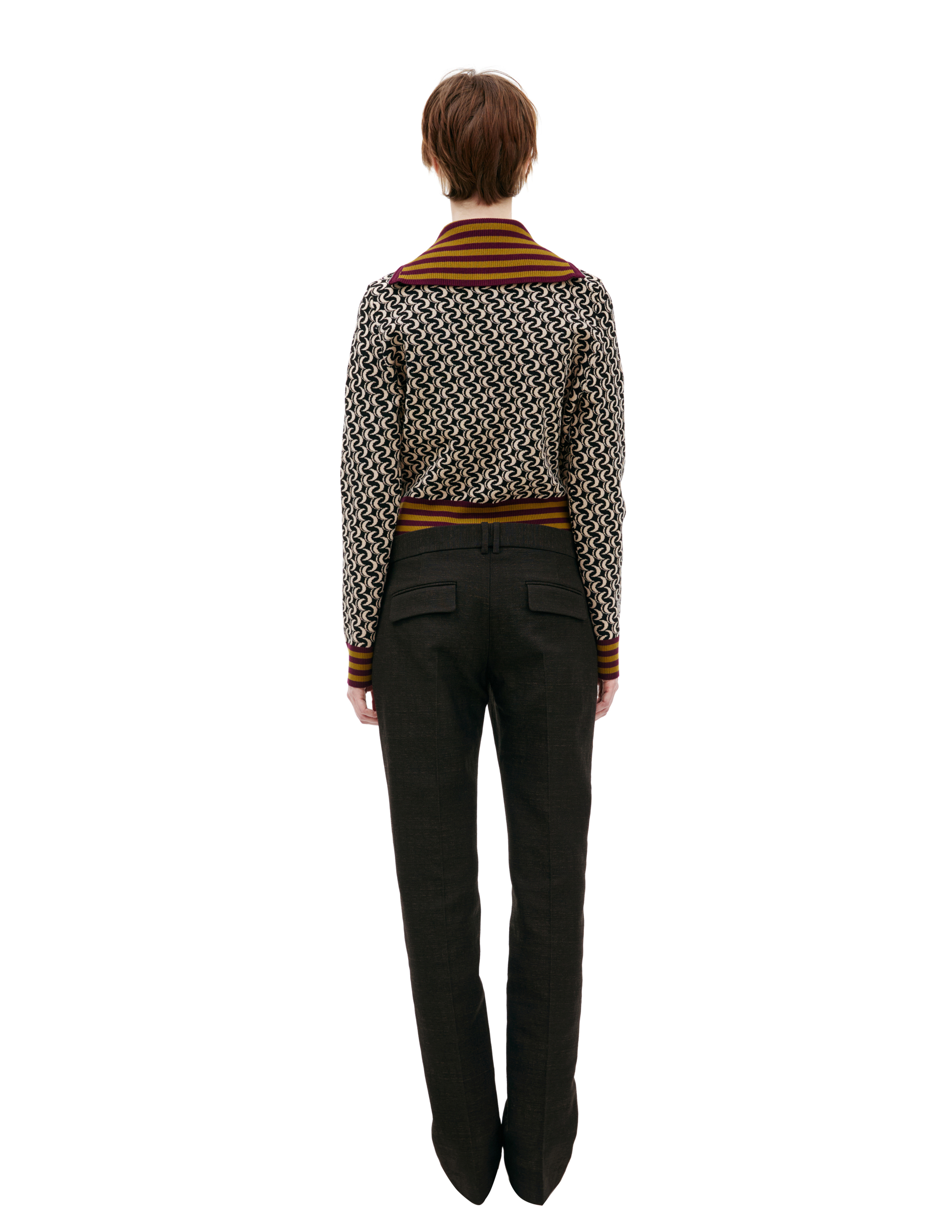 The Row Straight Trousers With Arrows In Black