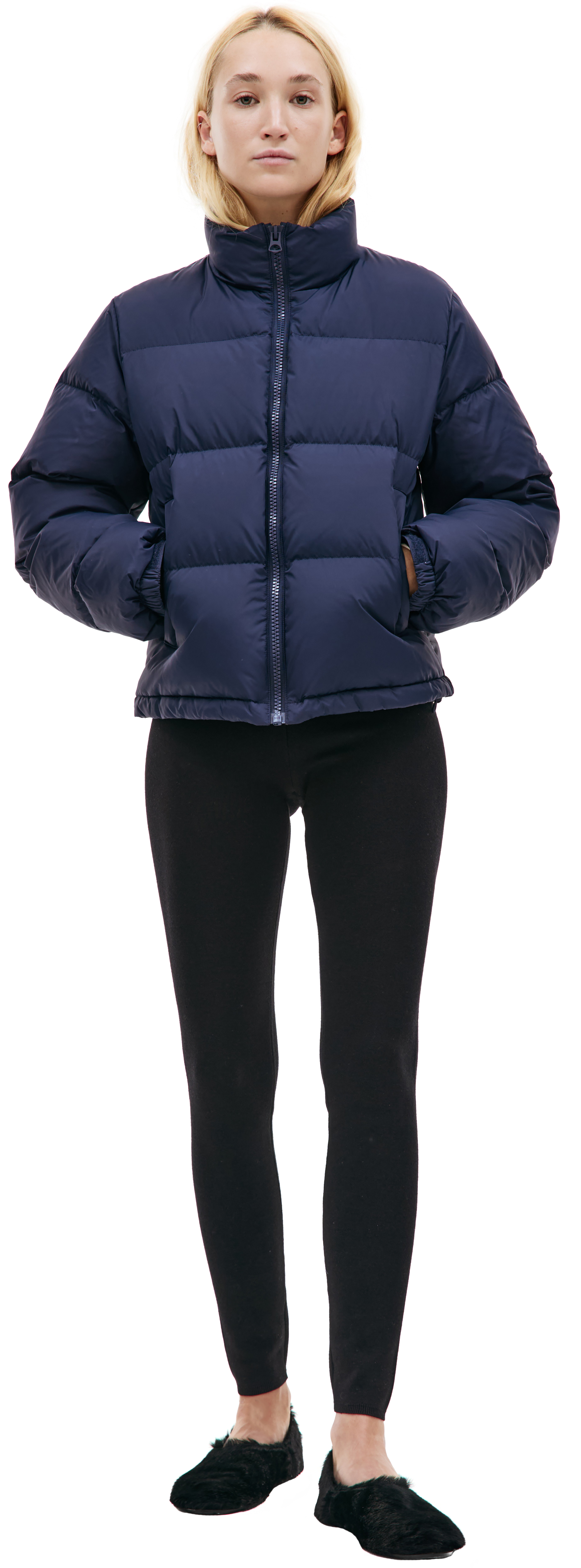 ジャケット・アウター Sporty&Rich Down Jacket Buy SPORTY & RICH women navy blue logo down jacket for $357