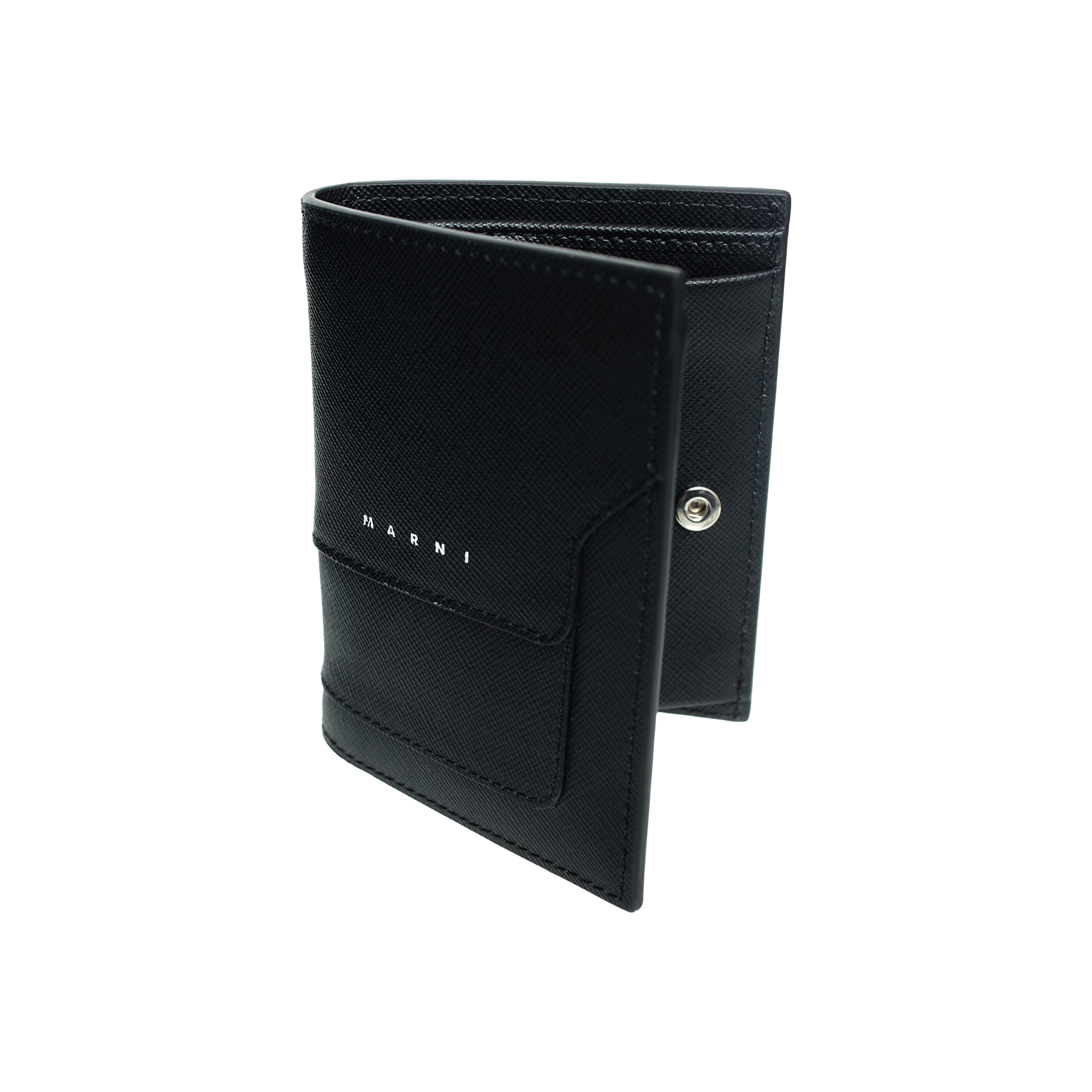 Shop Marni Black Leather Wallet