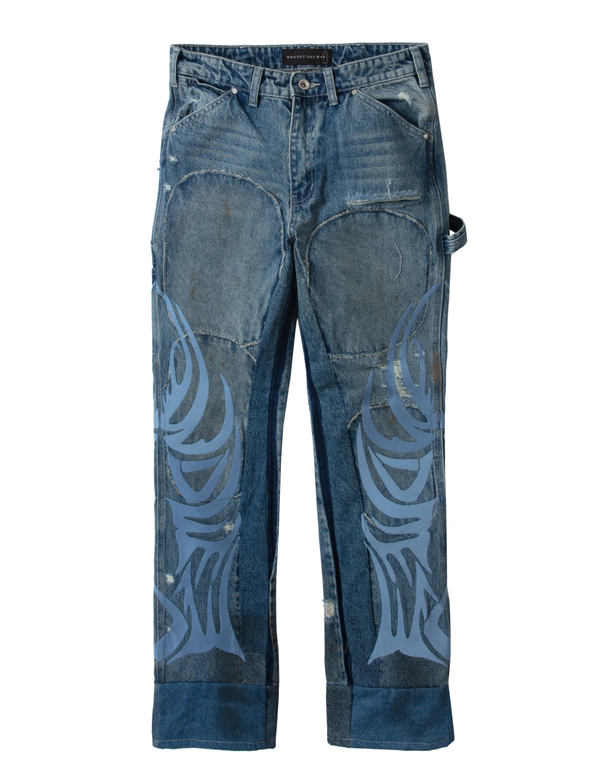 Who Decides War Wdw Winged Carpenter Denim Pants In Blue