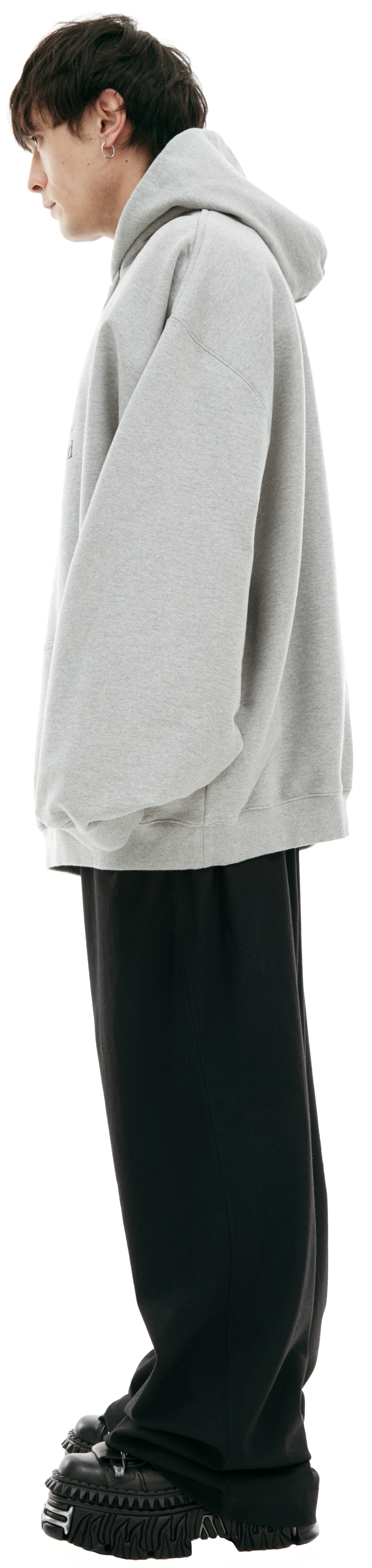 Buy VETEMENTS men grey 'i'm retired' hoodie for $478 online