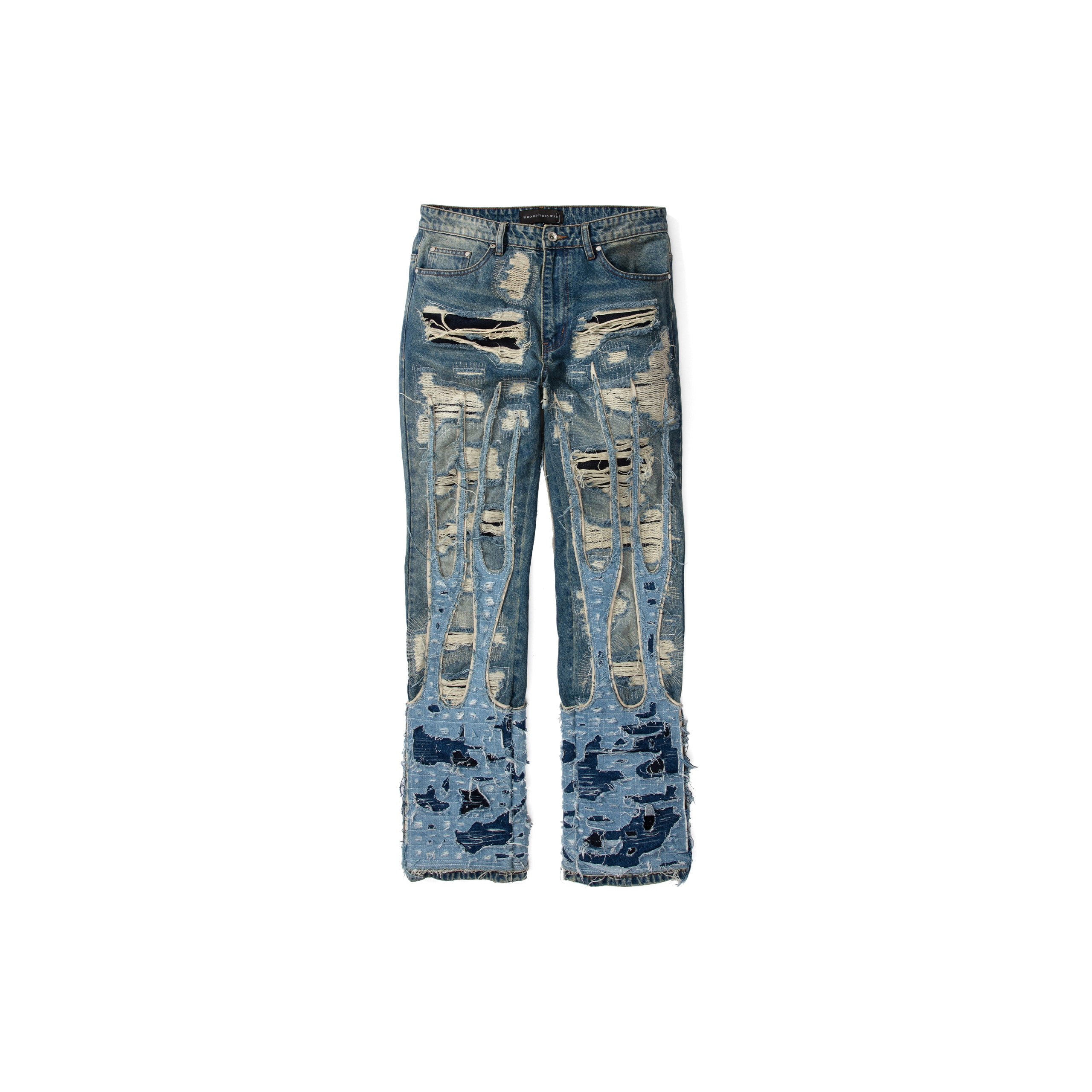 Who Decides War Distressed Trousers In Multi