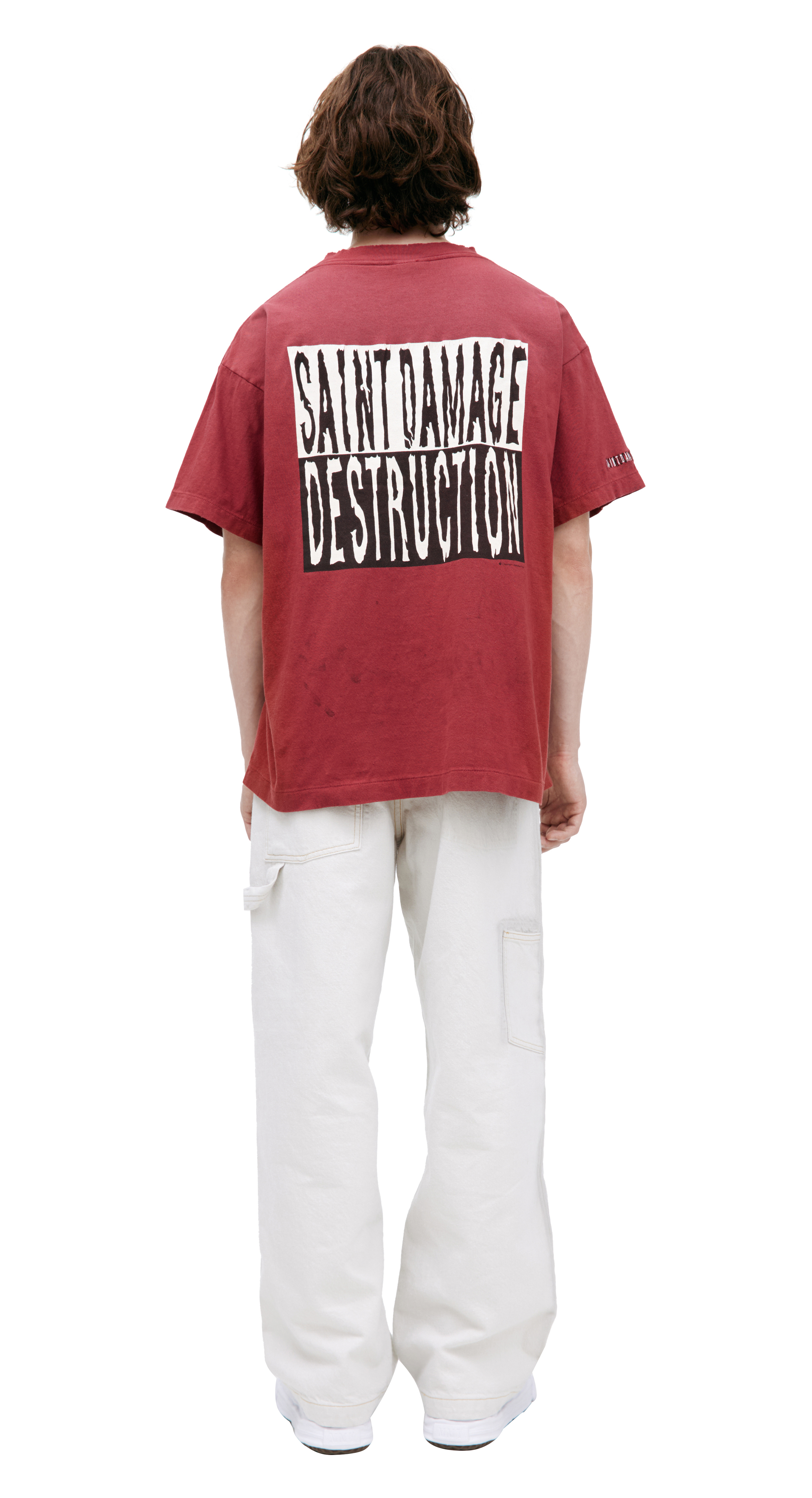 Buy Saint Mxxxxxx men red print t-shirt for $413 online on SV77