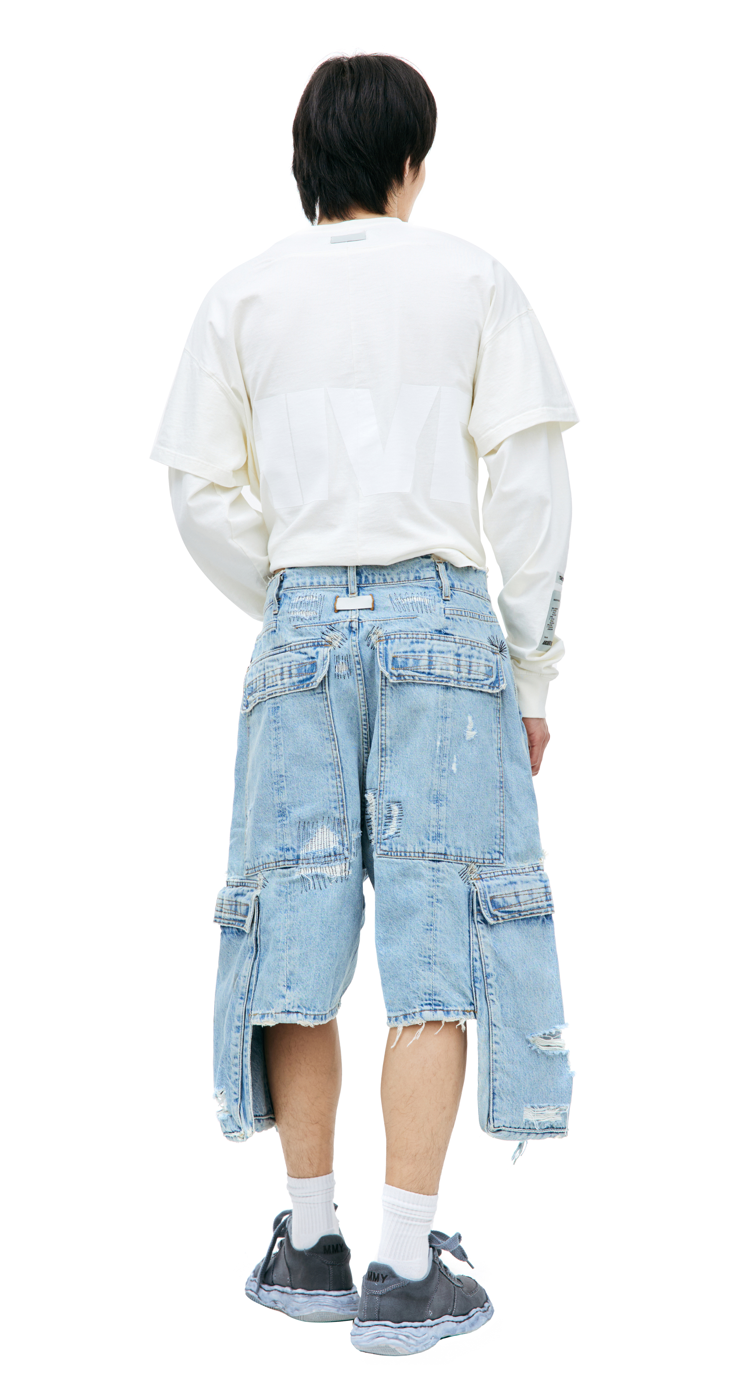【SCENERITY】Cyven Cargo Bermuda Denim Pants Cyven Cargo Bermuda Denim Pants - SCENERITY | 60% - Asian
