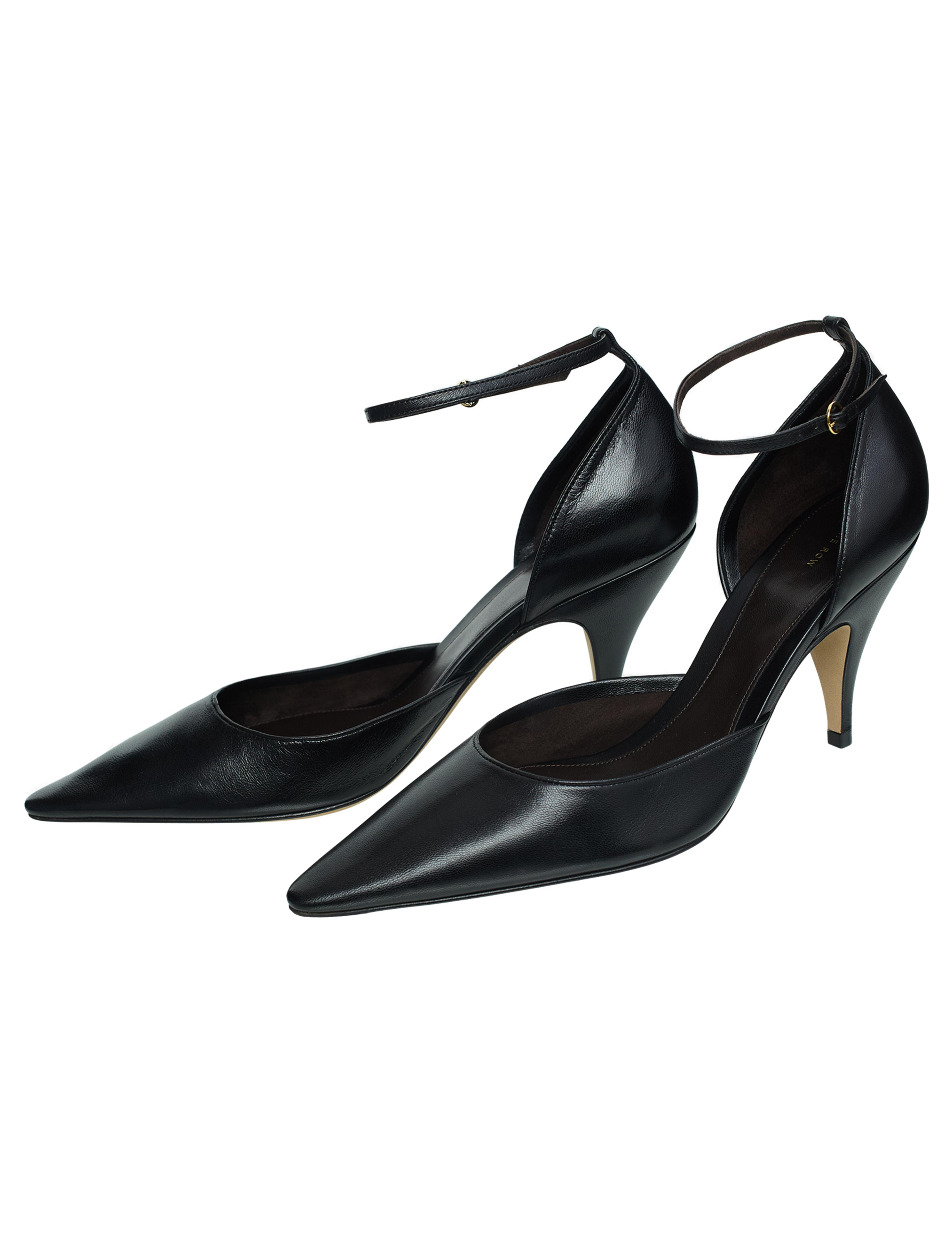 The Row Uxor Leather Pumps In Black