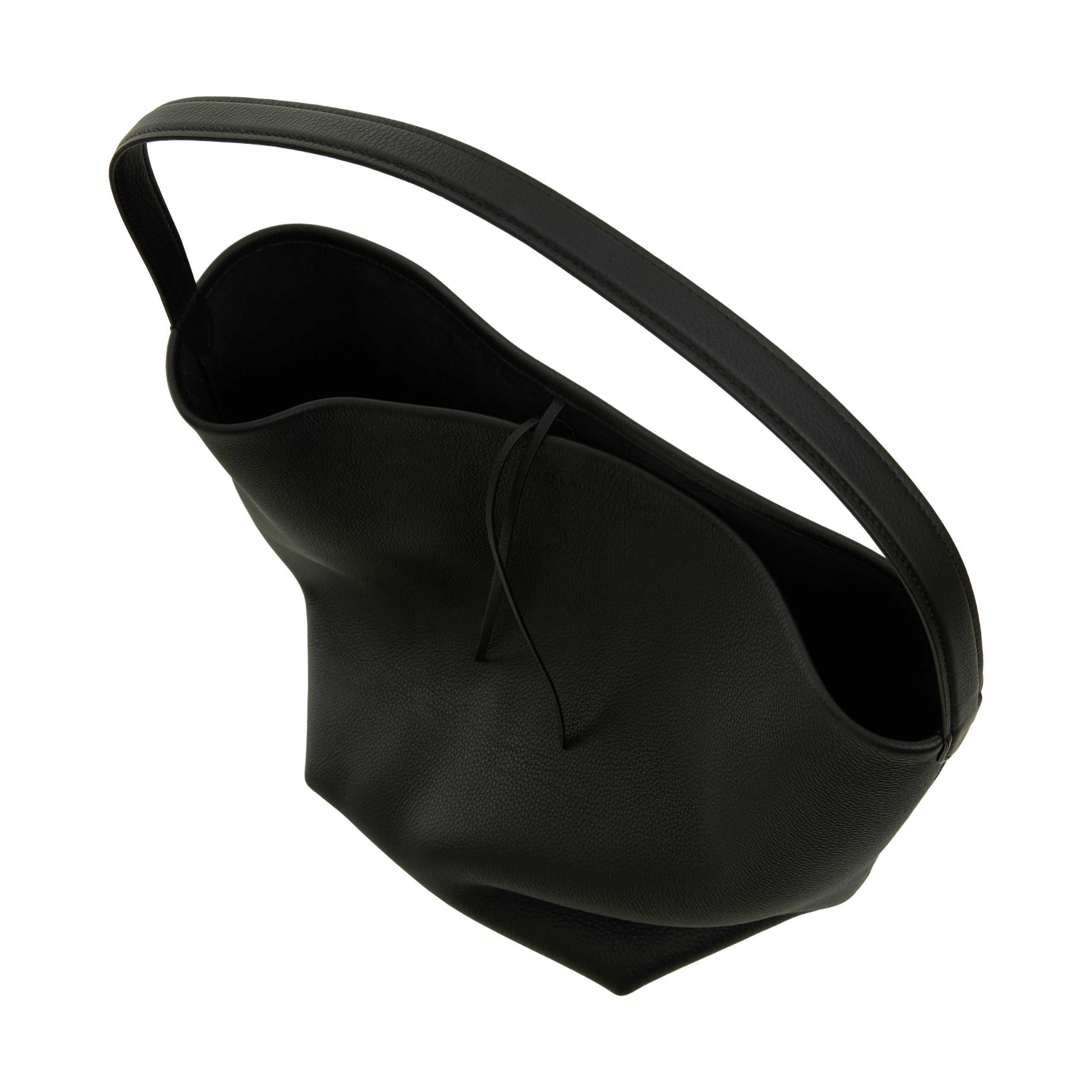The Row Leather Tote Bag N/s Park Large In Black