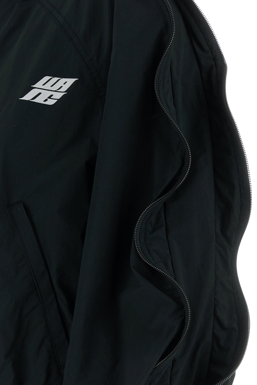 Alexander Wang Zip Sleeve Coaches Jacket In Black