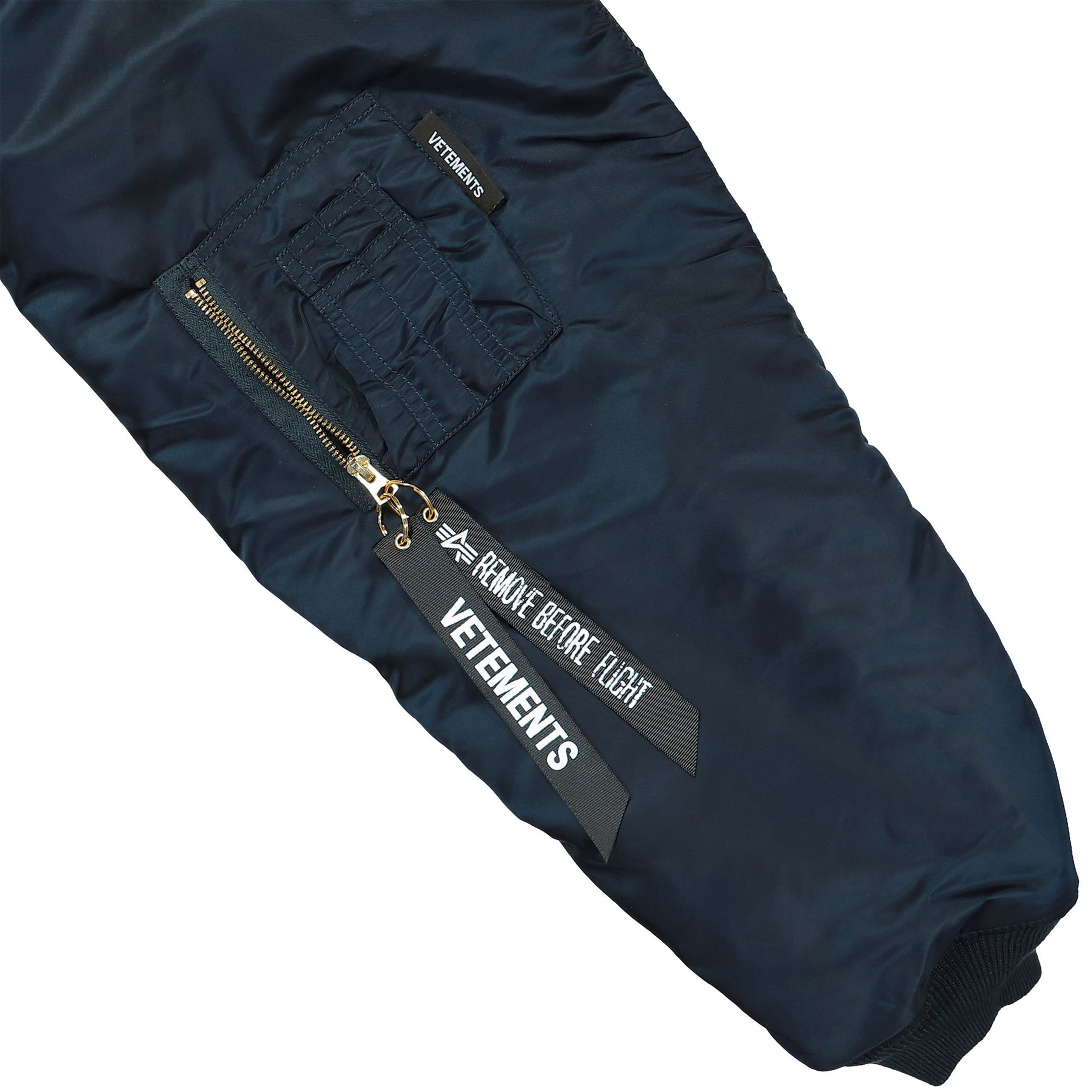 Vetements Split Hooded Bomber Jacket In Black