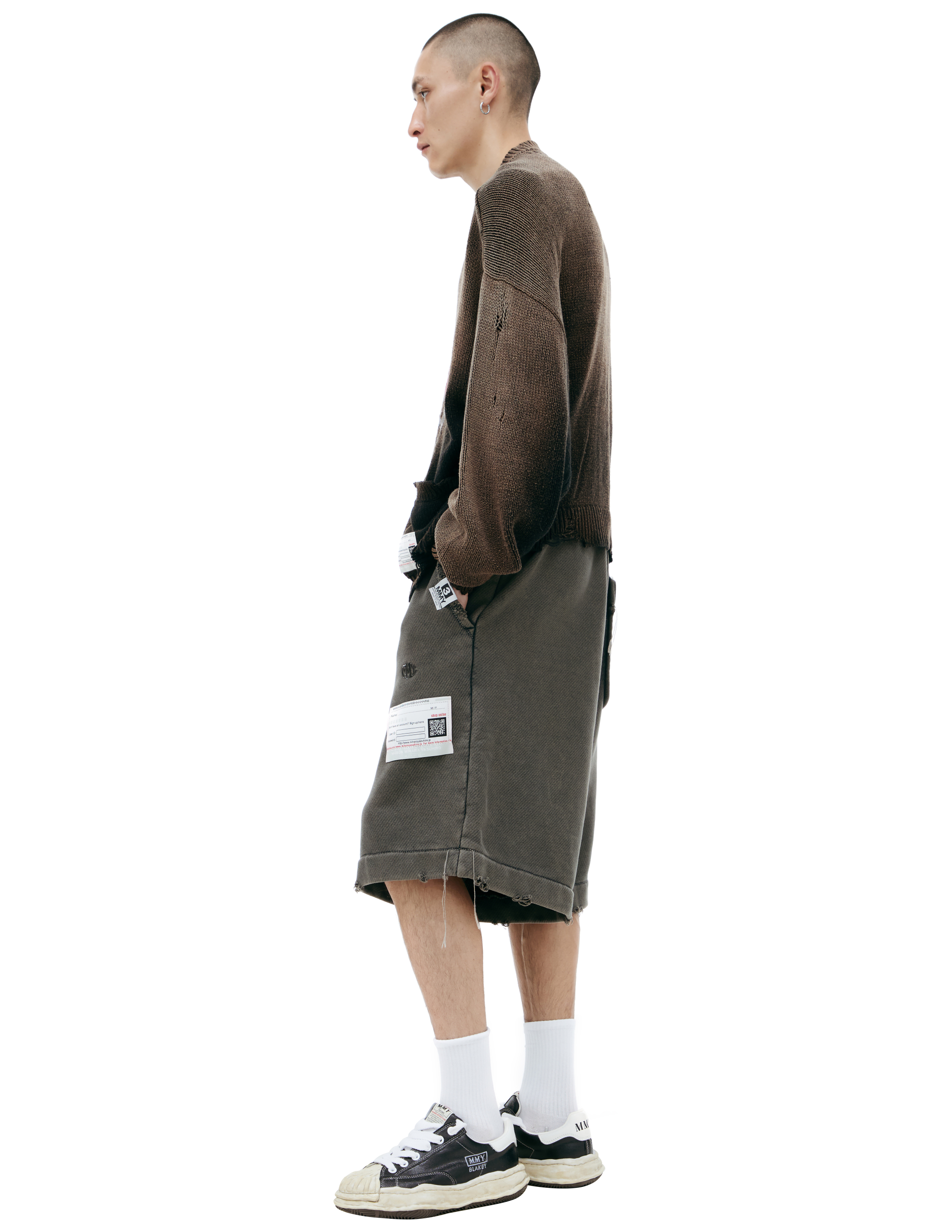 Miharayasuhiro Maison Mihara Yasuhiro Car Jacquard Knit Cardigan Black