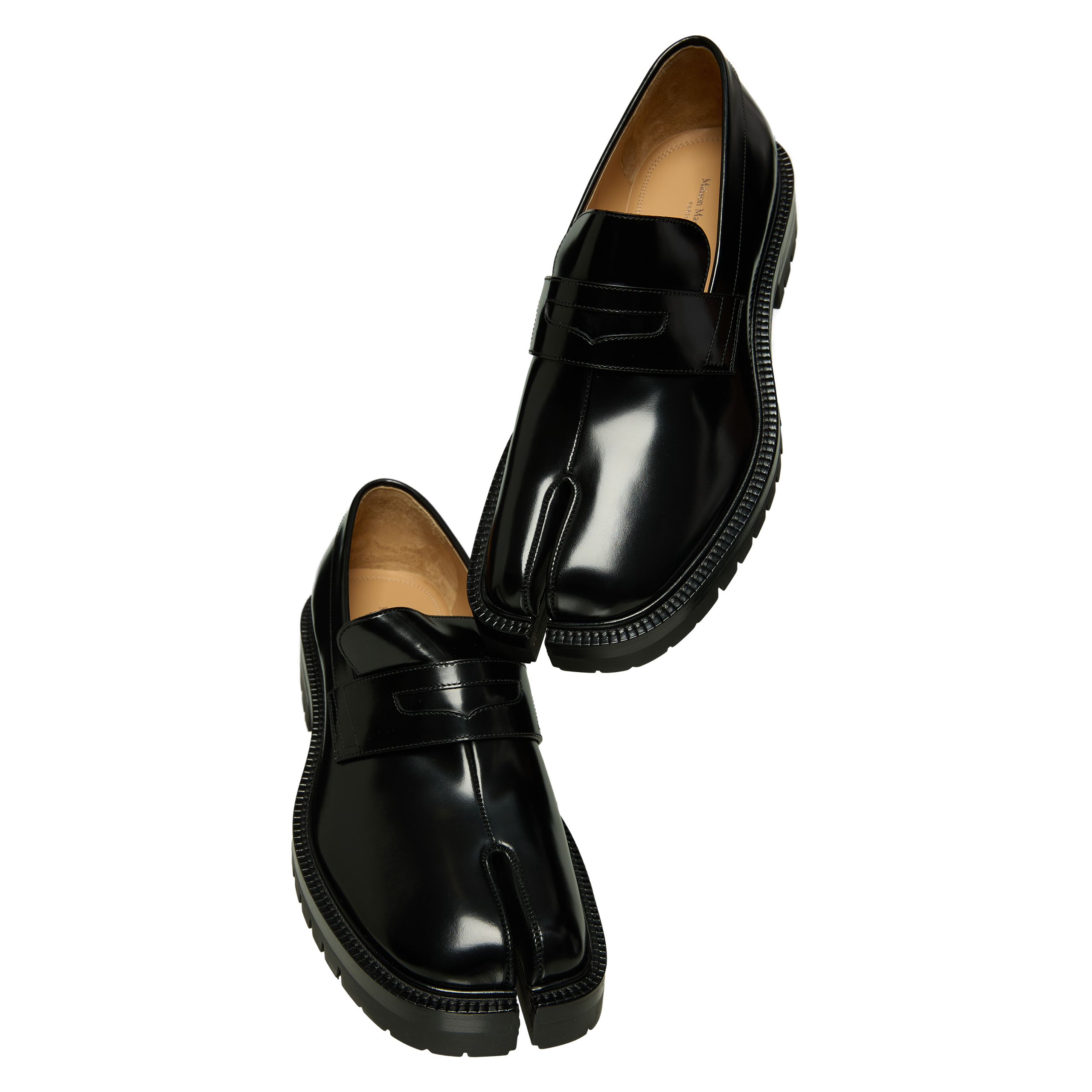 Maison Margiela Men's Tabi County Loafer in Black, Size EU 44