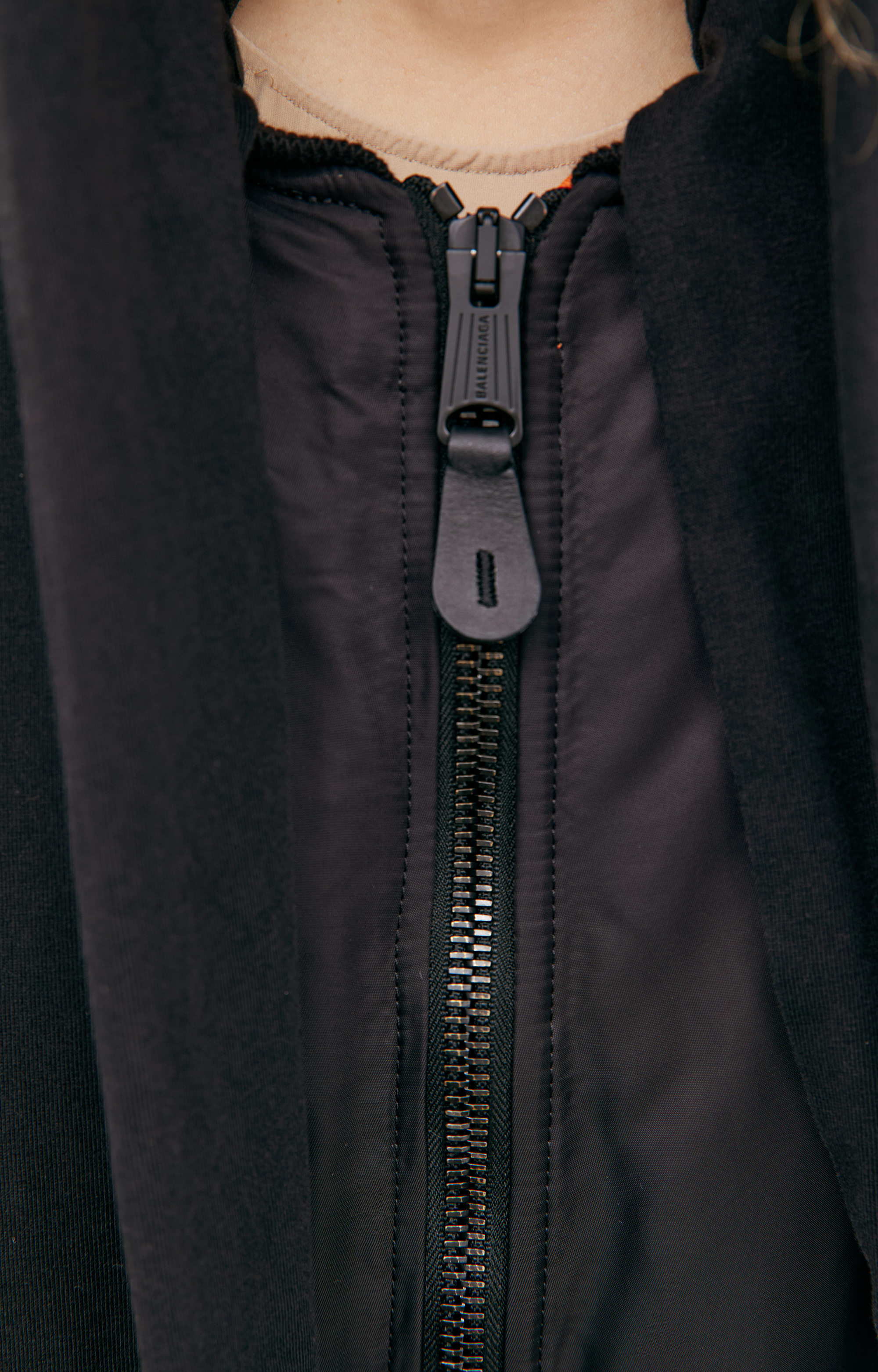 BALENCIAGA - ブラック ウィメンズ ドレープ BOMBER Balenciaga x Adidas Bomber Jacket in Black Balenciaga