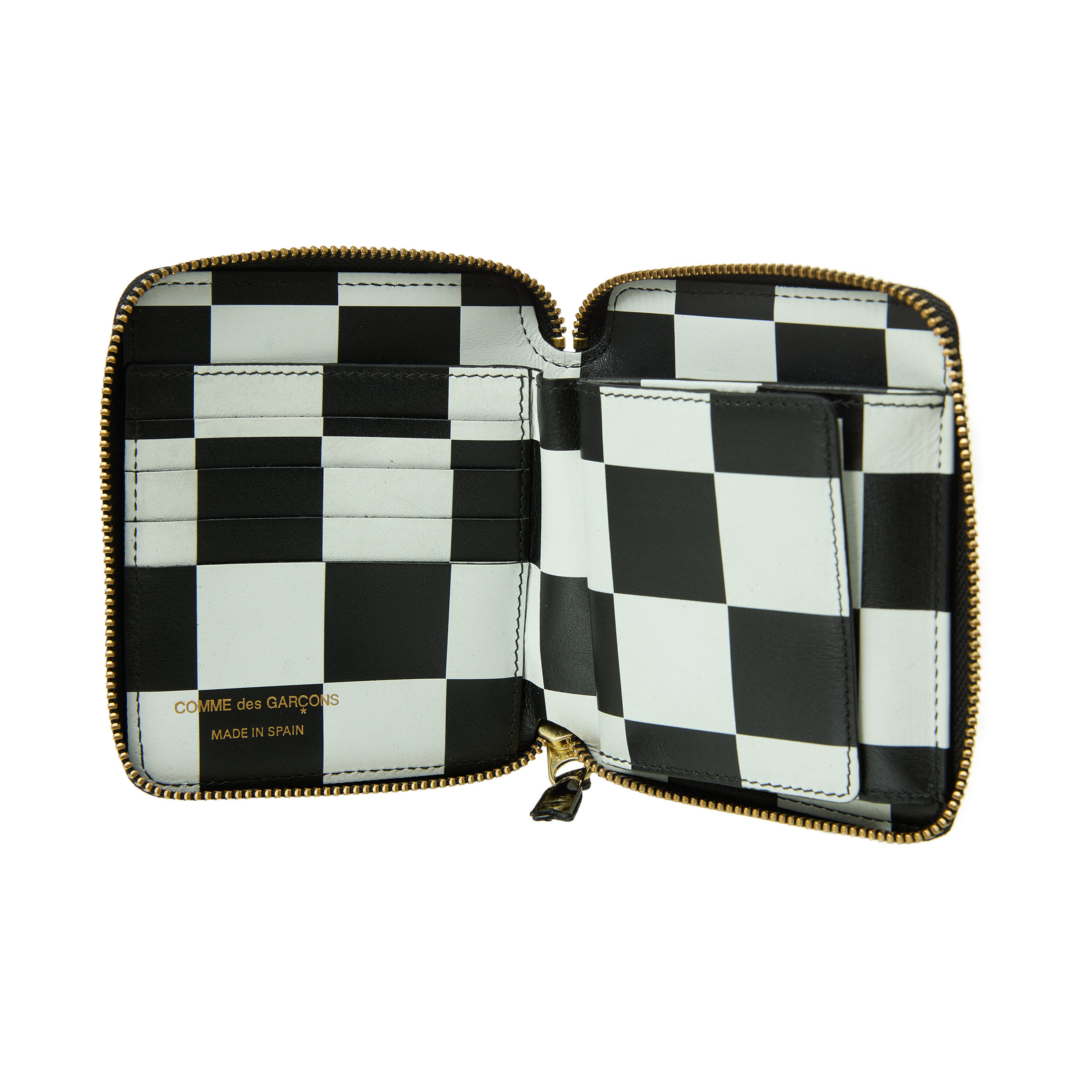 COMME DES GARÇONS GLOSSY WALLET WITH MONOPRINT INSIDE