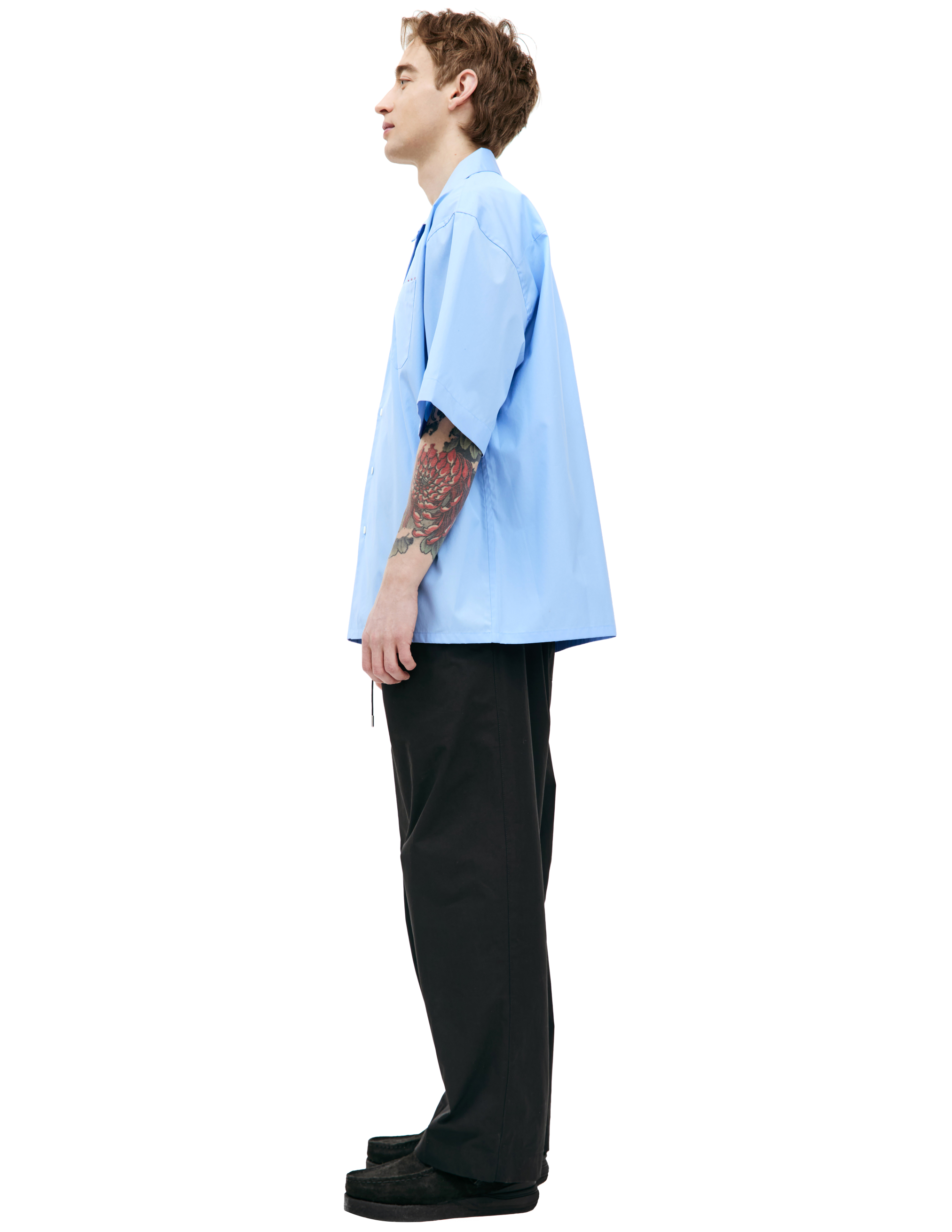 Shop Marni Short-sleeved Shirt In Blue