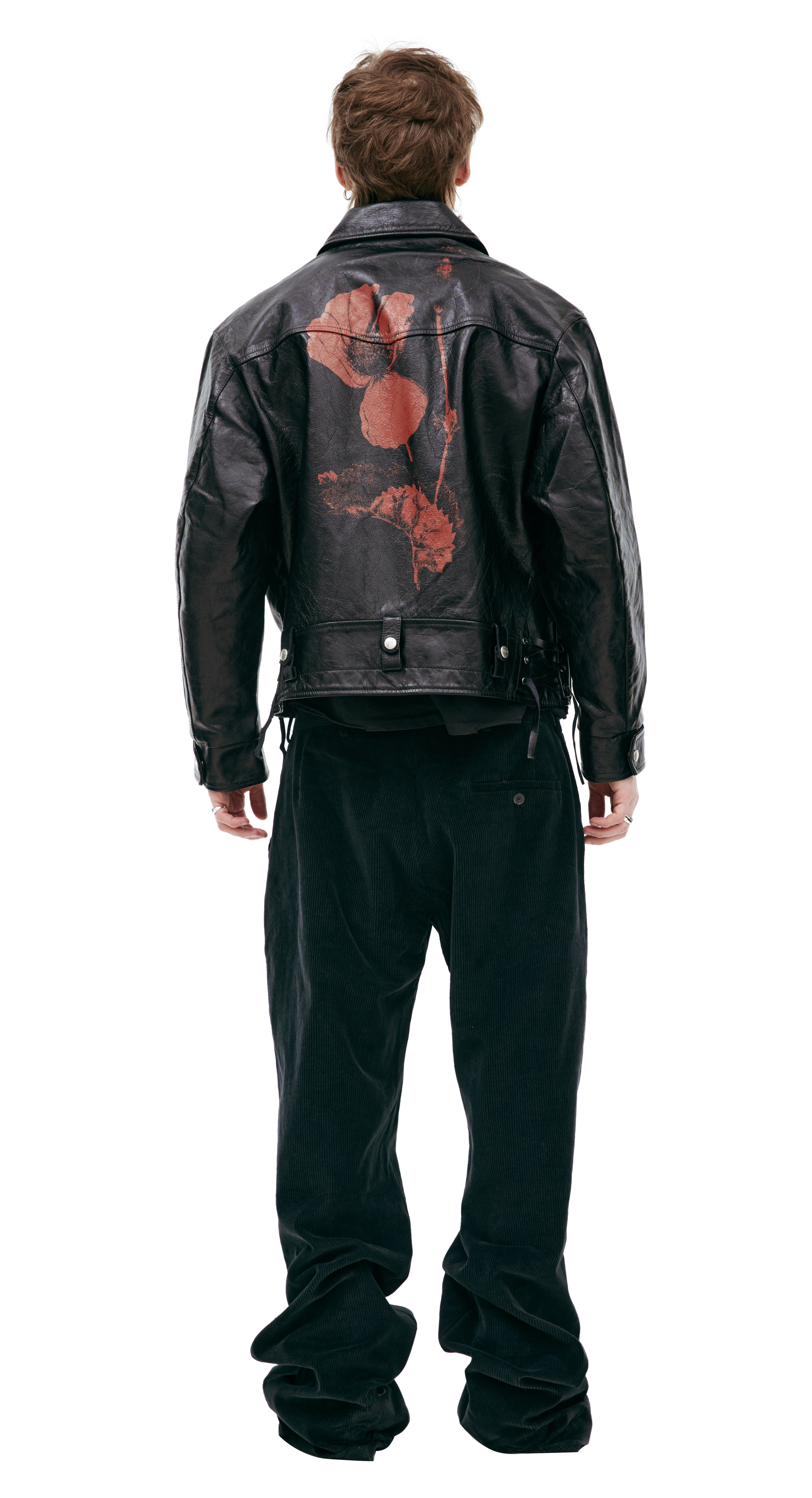 Buy Enfants Riches Déprimés men black leather print jacket