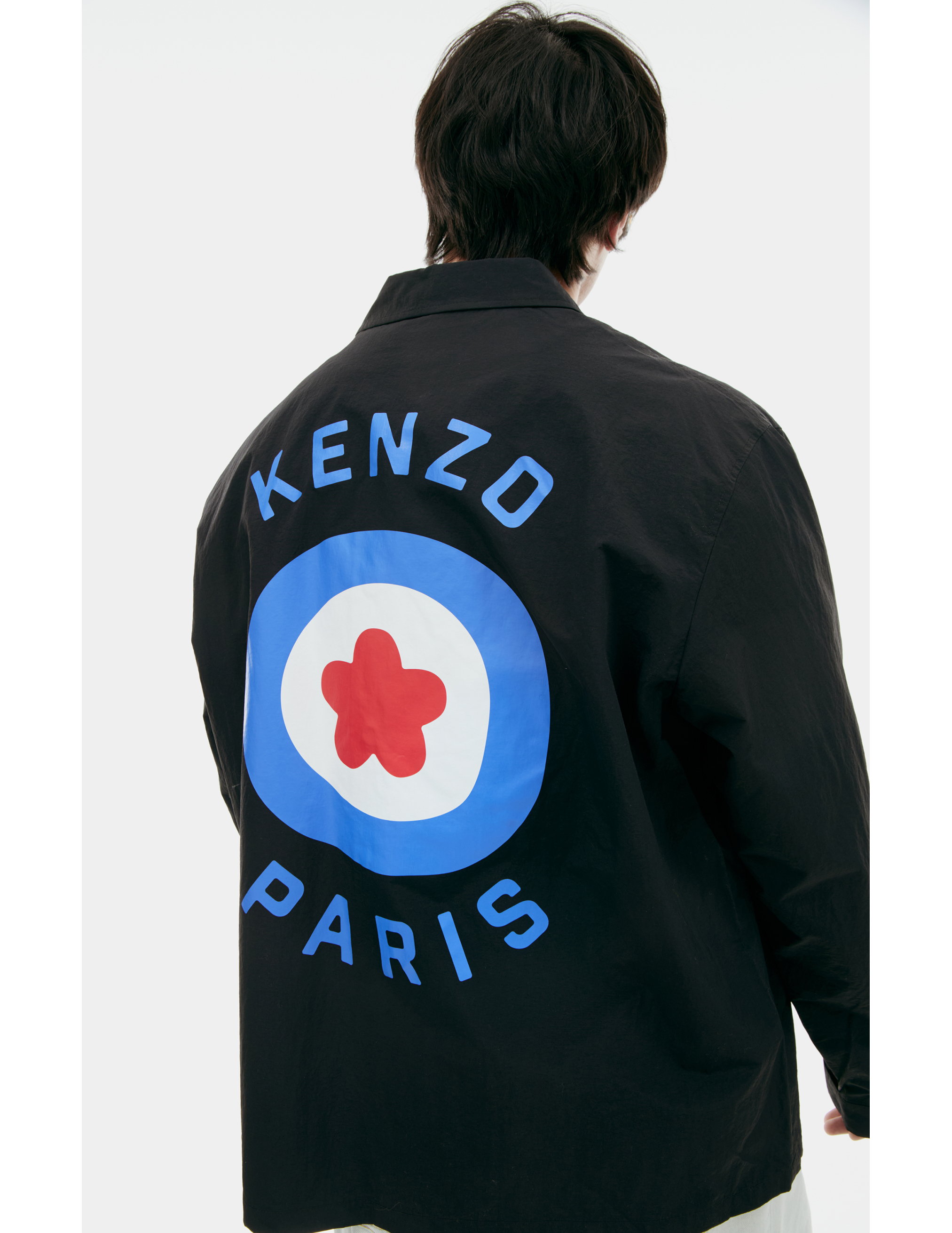 Shop Kenzo Black Button-down Jacket