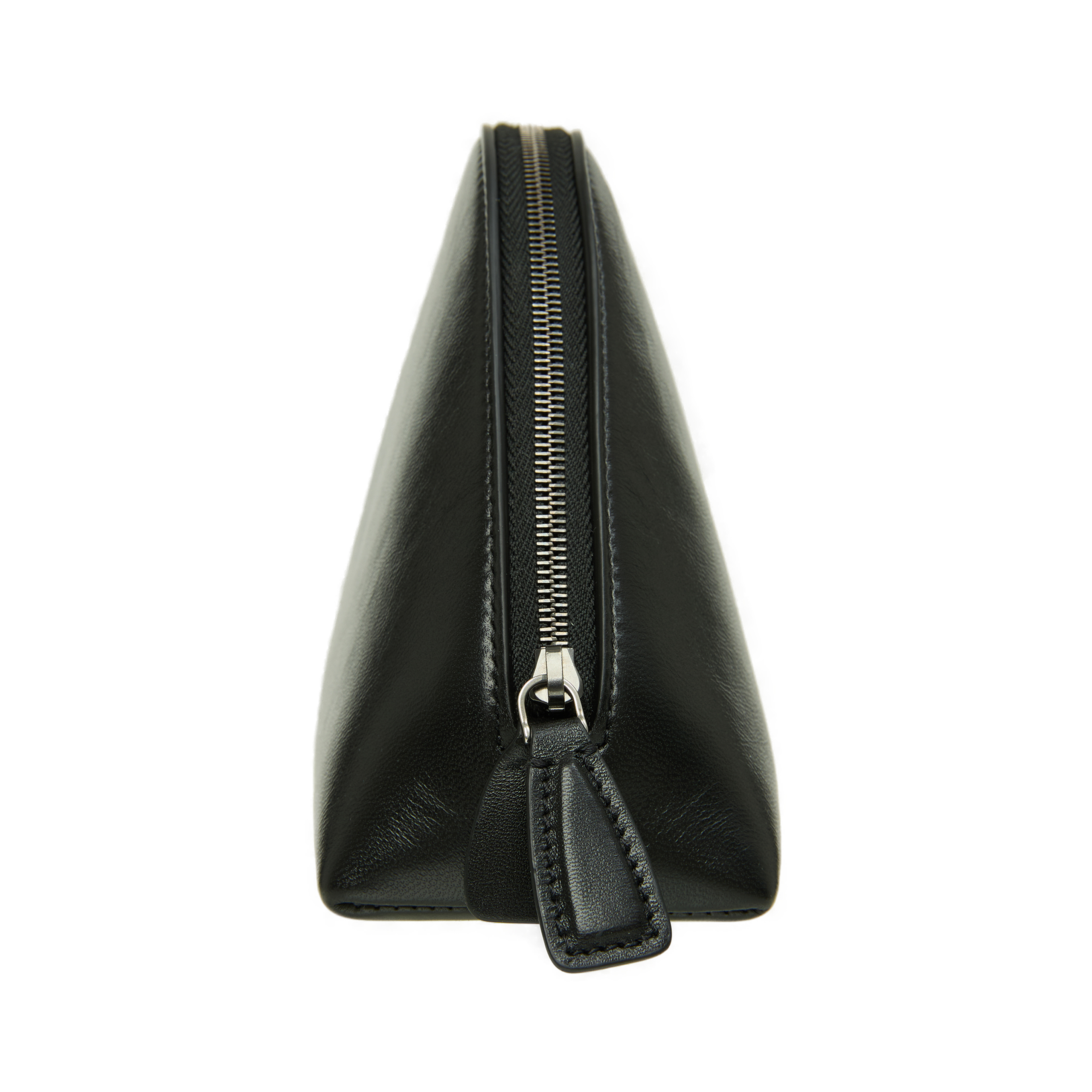The Row Devon Roche Leather Clutch In Black