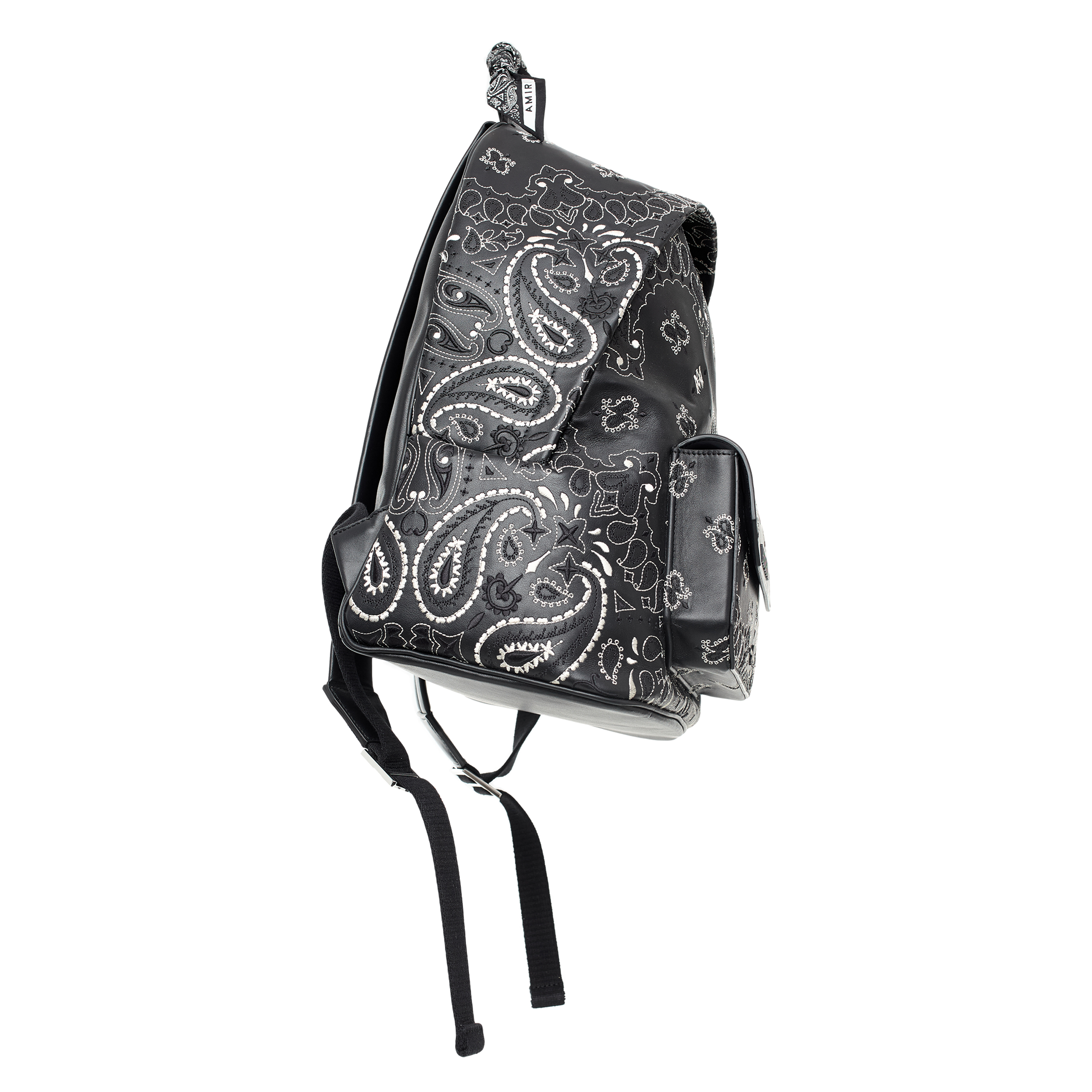 夏の断捨離！AMIRI leather paisley boston bag Buy AMIRI men leather paisley embroidery bag for $1,133