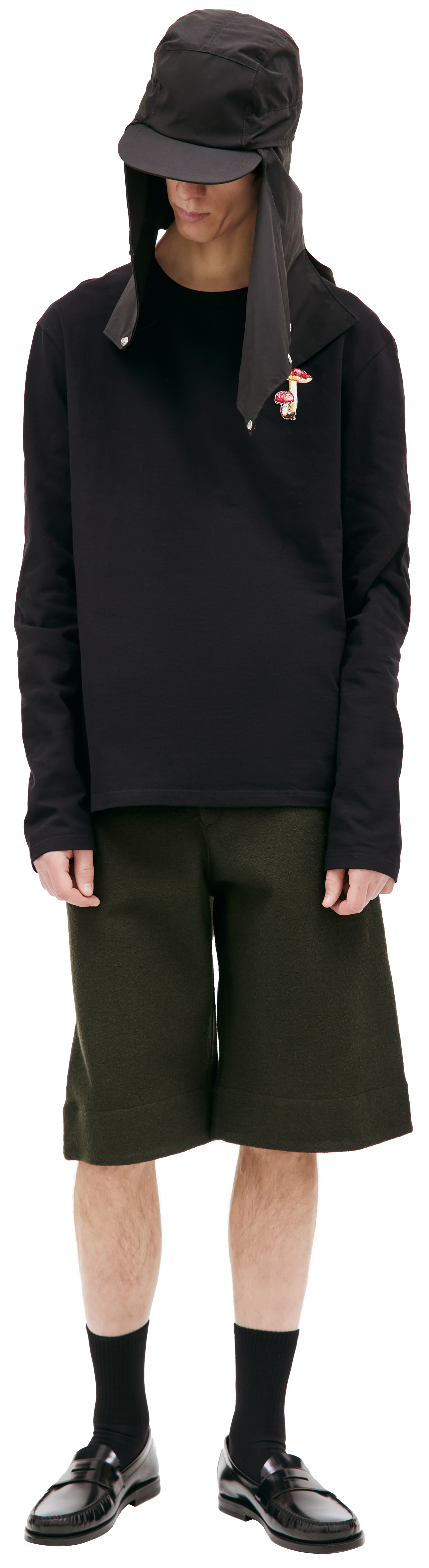 【送料&関税込】Jil Sander Black And Brown Double-neck Sweat Wool sweater in brown - Jil Sander | Mytheresa