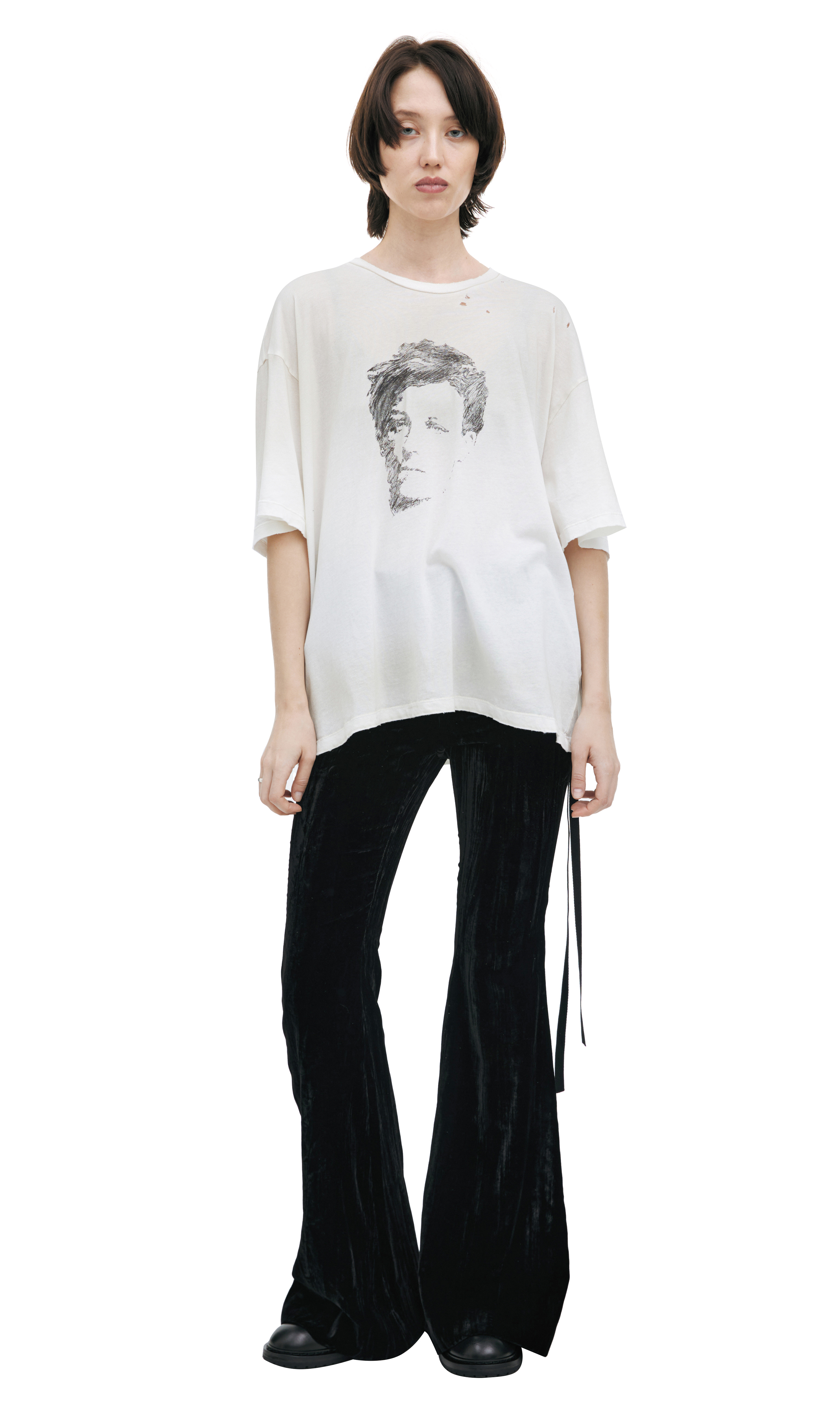 Ann Demeulemeester Cotton т-shirt with a round neckline