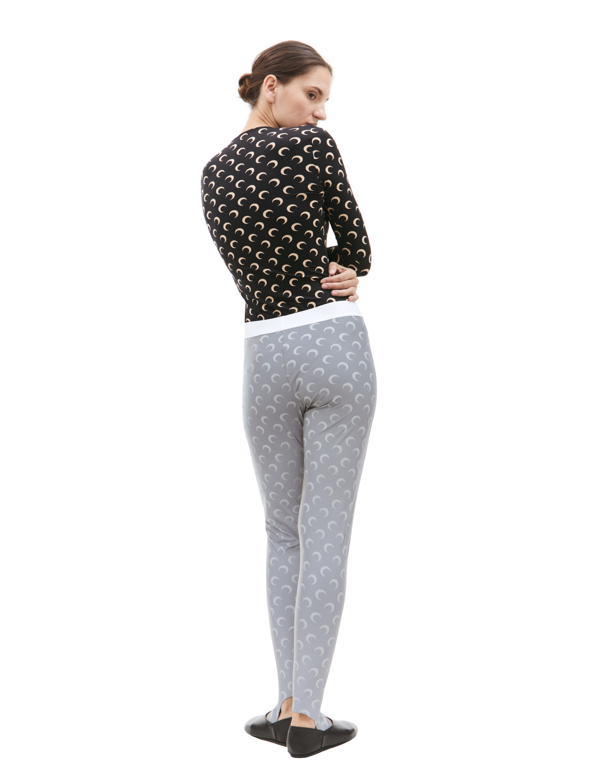 Shop Marine Serre Reflective Leggings In Grey