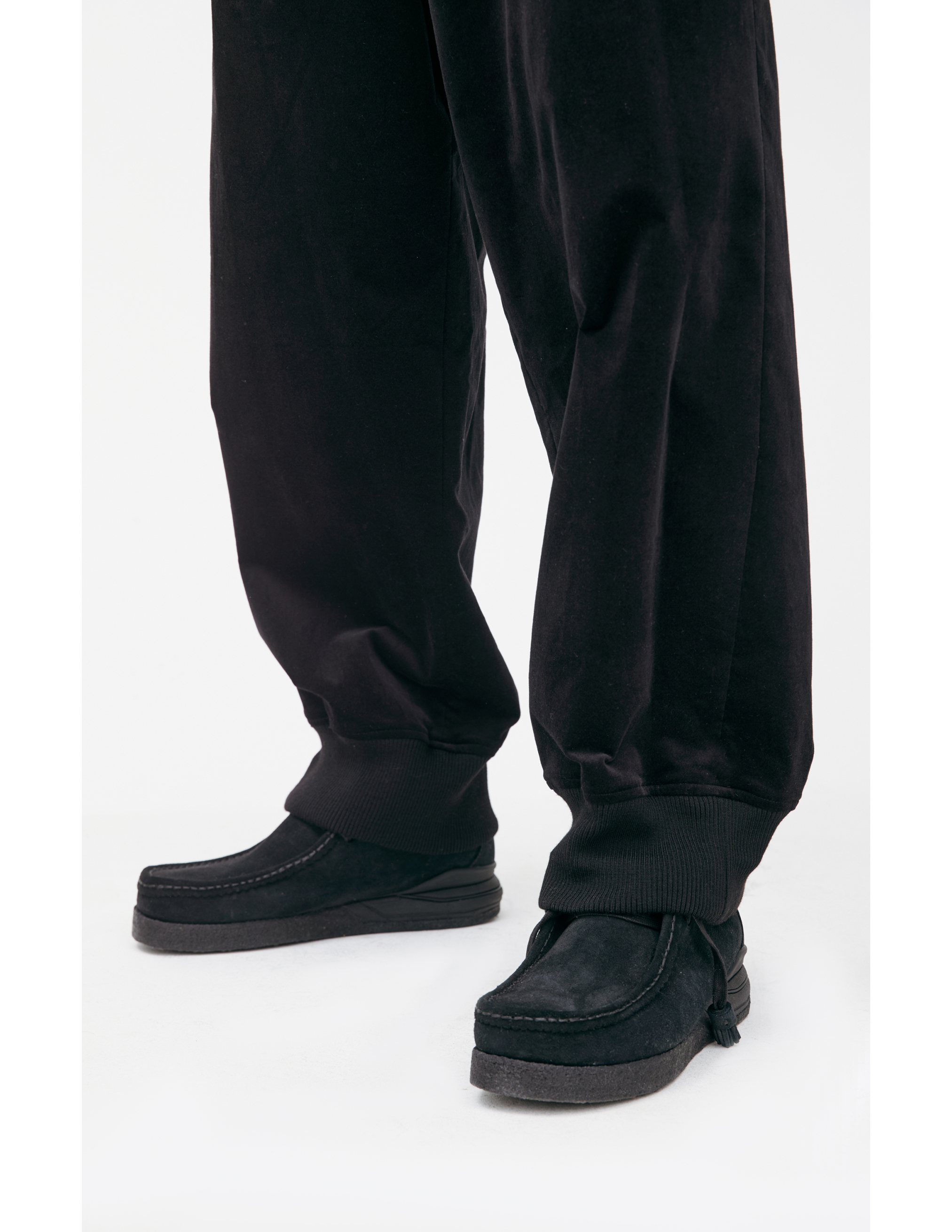 Yohji Yamamoto Tapered Corduroy Trousers In Black