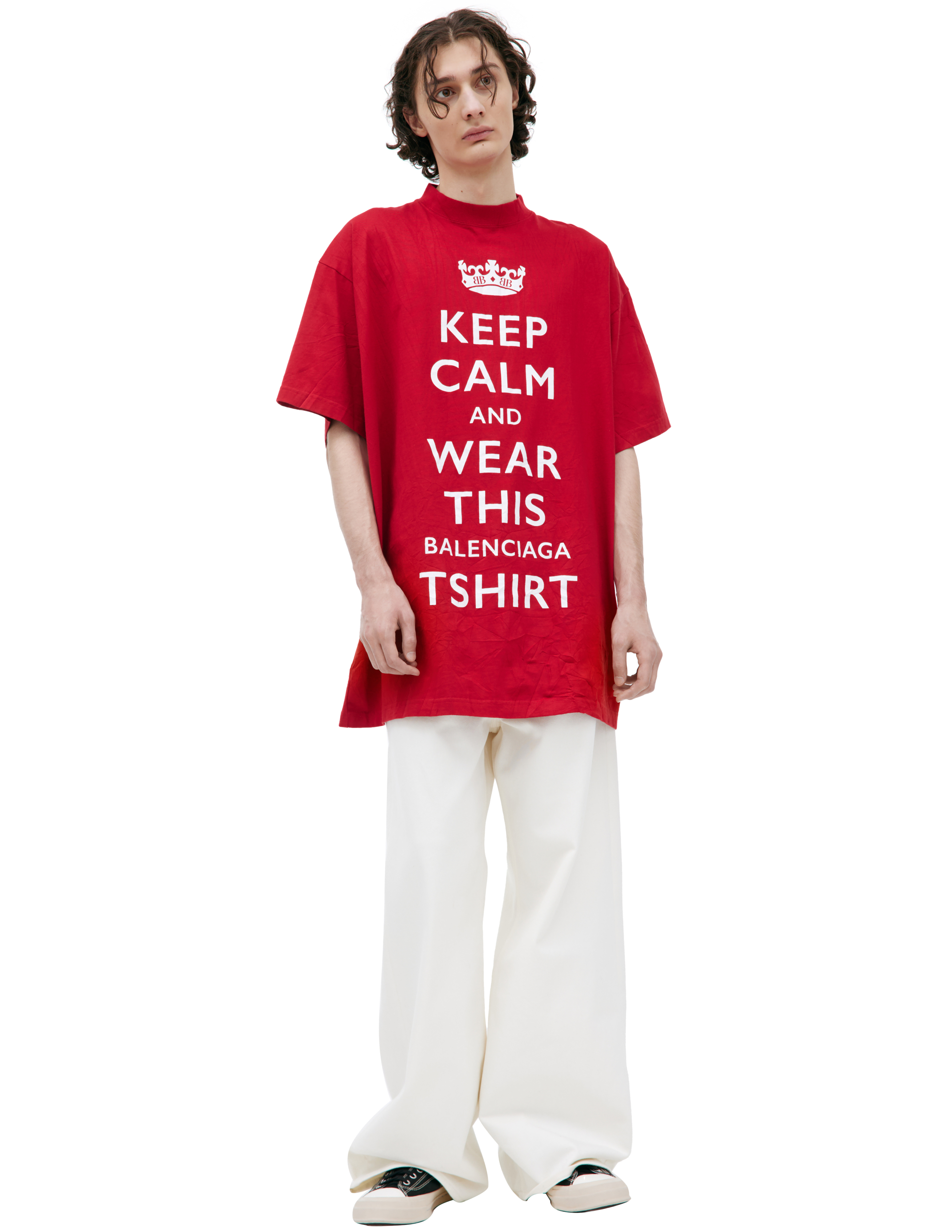 Balenciaga Red Oversize T-shirt In Red