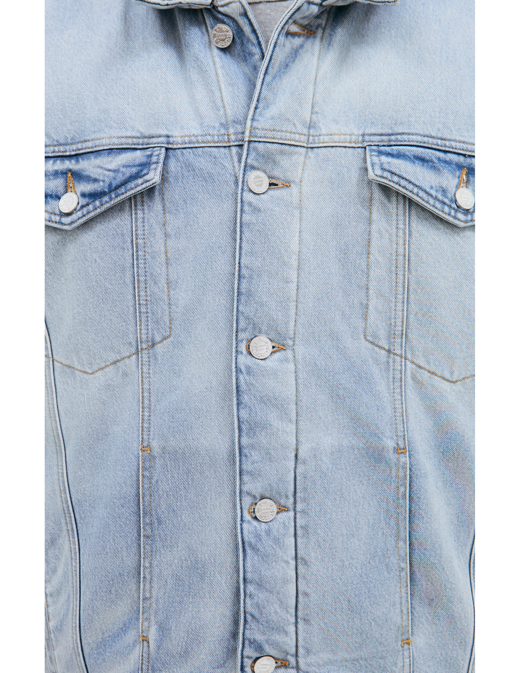 Vetements Denim Jacket With Chest And Side Pockets In Blue