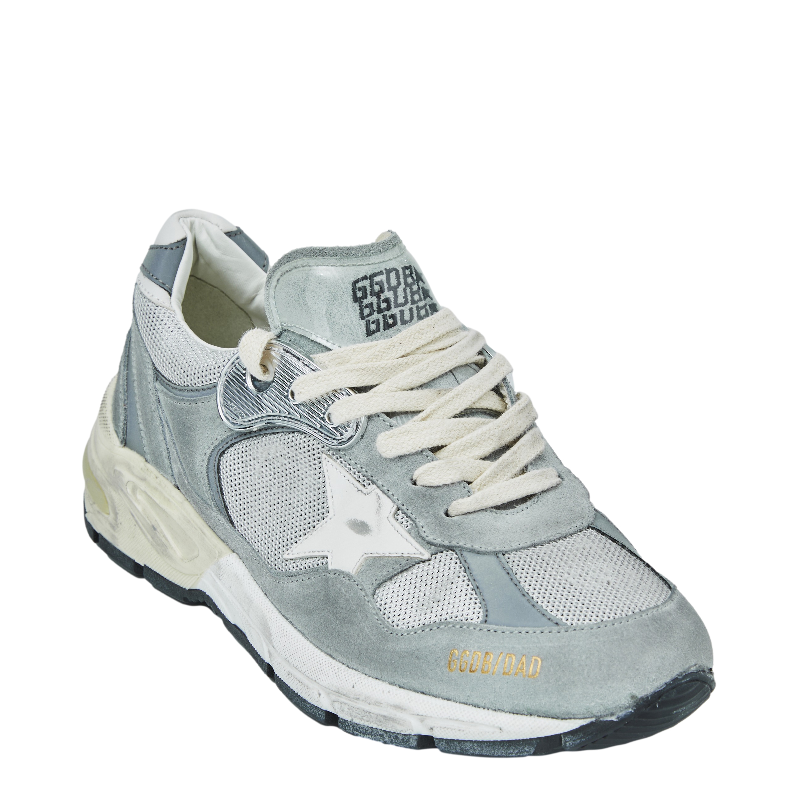 Buy Golden Goose men grey running dad sneakers for $580