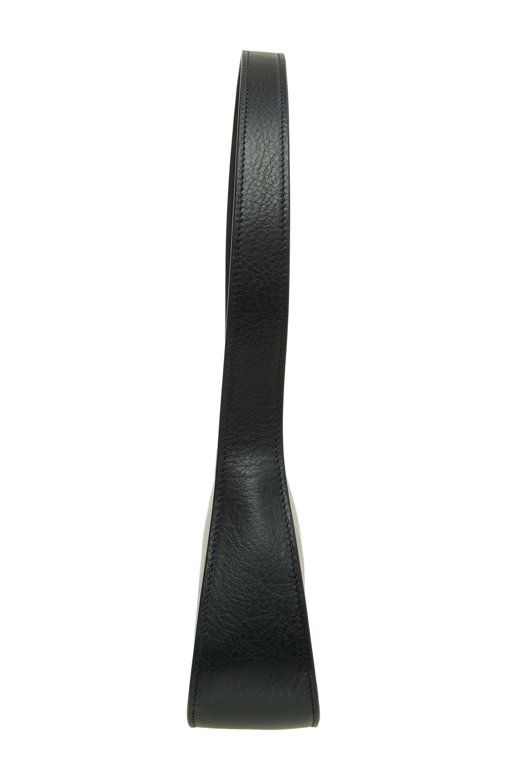 The Row Half Moon Leather Bag In Black